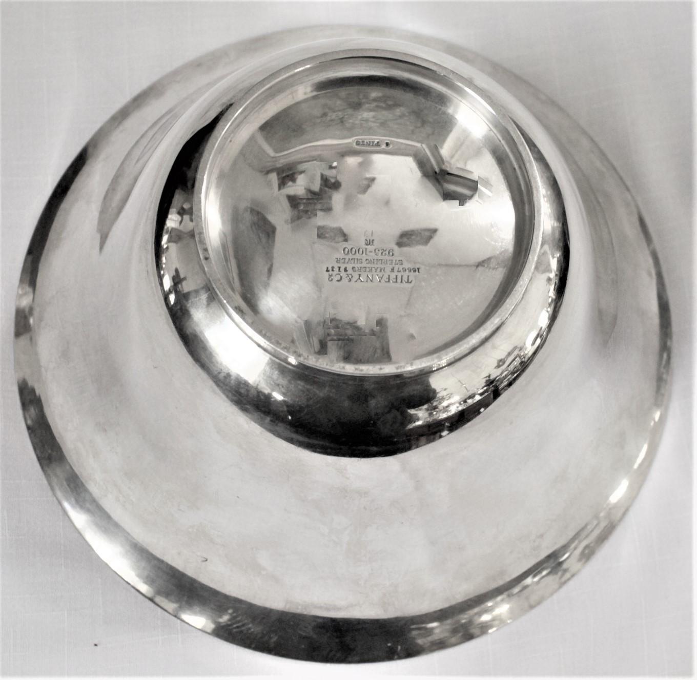 Large Sterling Silver Tiffany & Co. Modernist Styled Art Deco Era Bowl In Good Condition For Sale In Hamilton, Ontario
