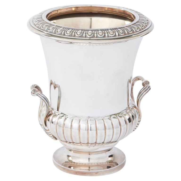 Large Sterling Silver Wine Cooler / Ice Bucket For Sale