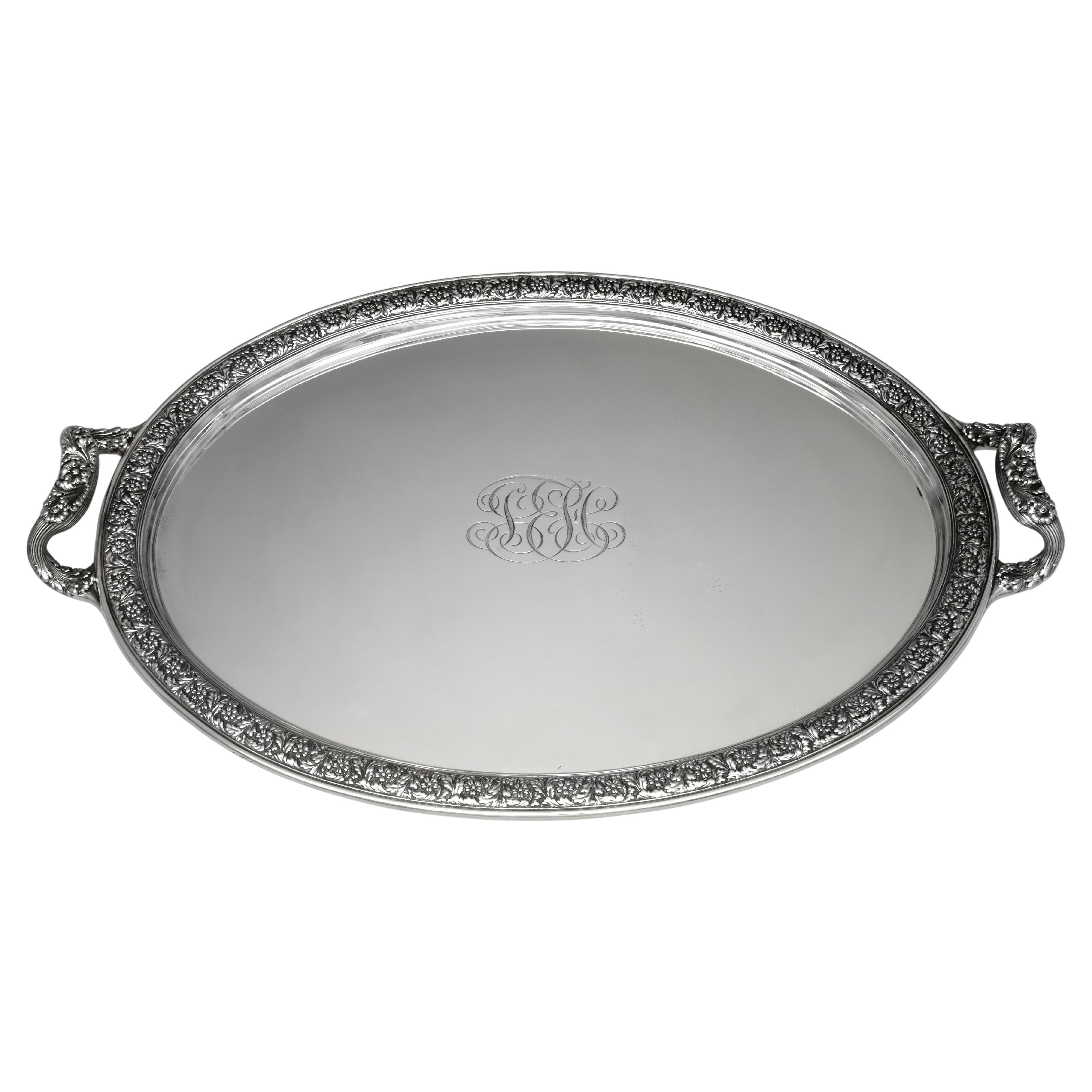 Großes Sterling-Kellnertablett 5362 von Tiffany & Co. im Angebot