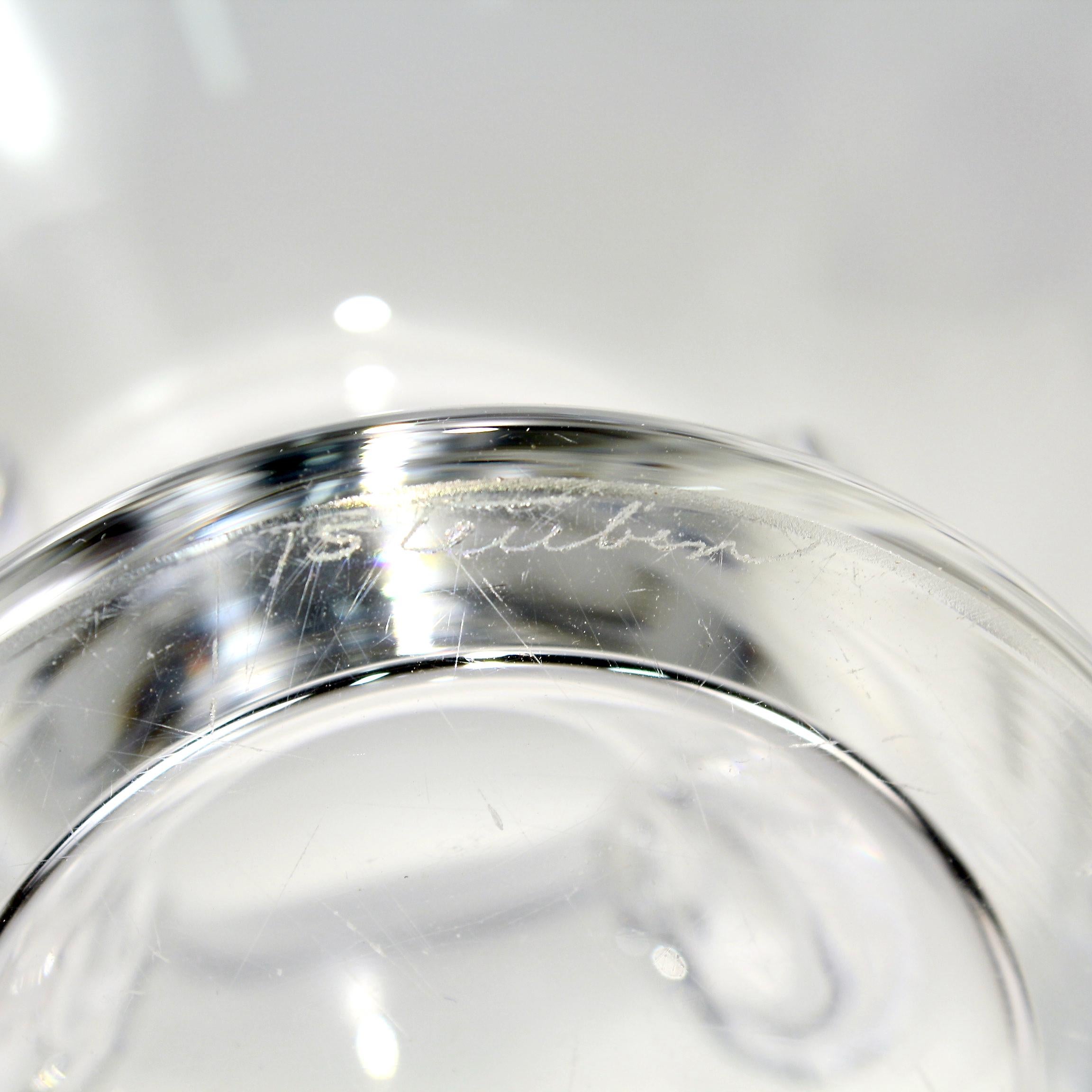Vaso grande Steuben Art Glass a forma di tromba con bouquet Model No. 7985 in vendita 3