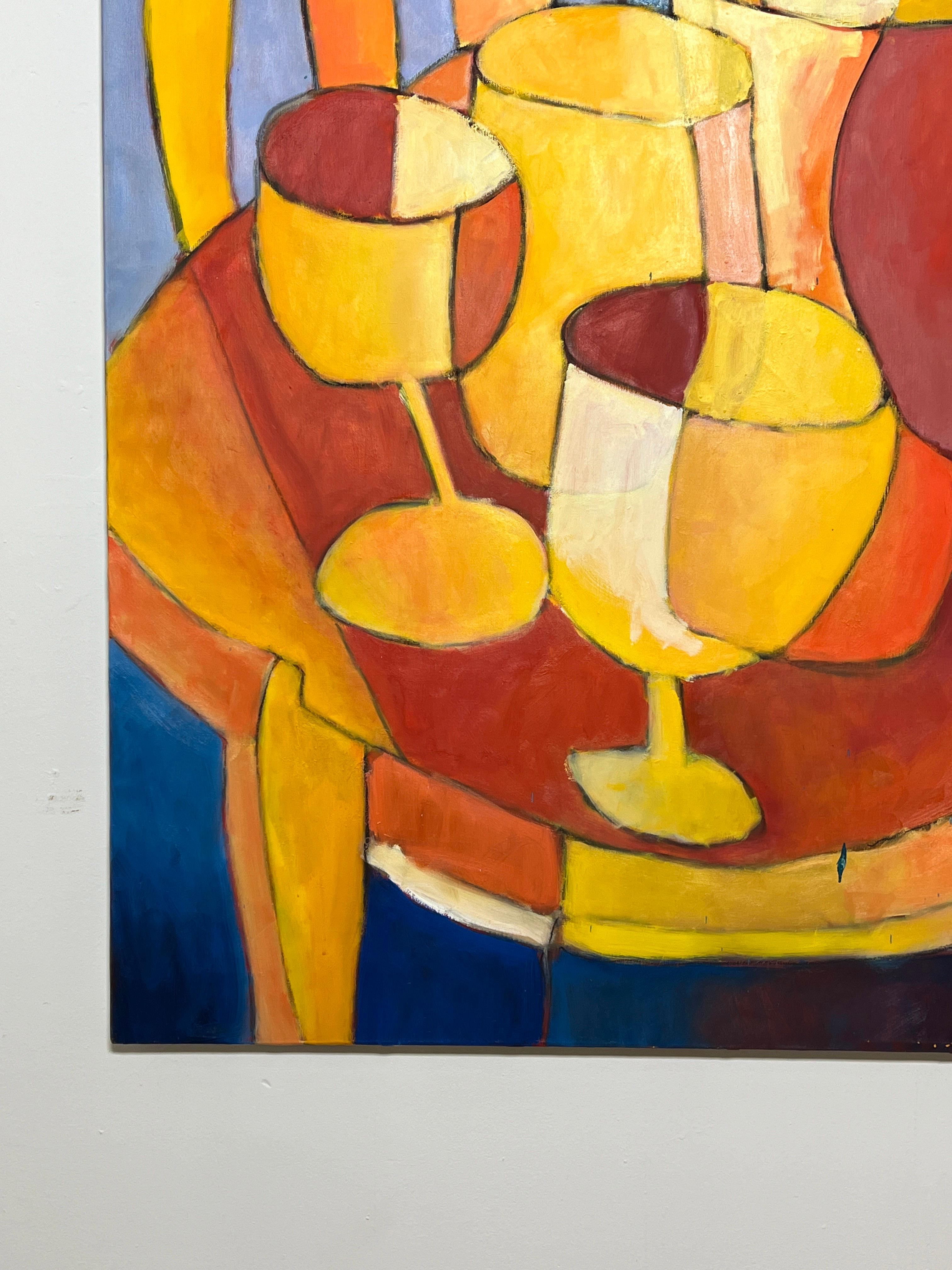 Large Still Life Canvas by Chase Bailey, Paris, France, d. 2003 In Good Condition For Sale In Peabody, MA