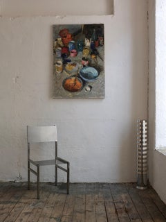 Large Still Life Oil Painting by Leonid Moshenkov, Latvia, 1980s