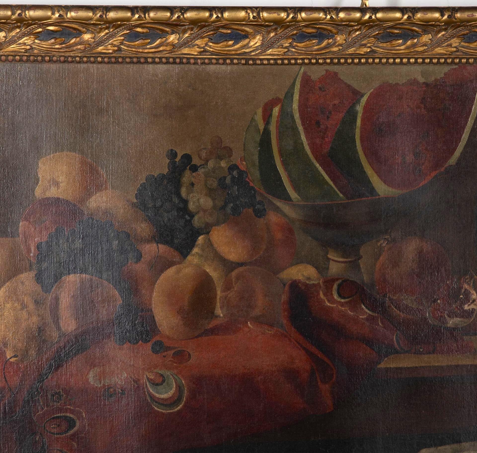 Carved Large Still Life Oil Painting For Sale