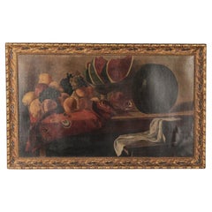 Antique Large Still Life Oil Painting