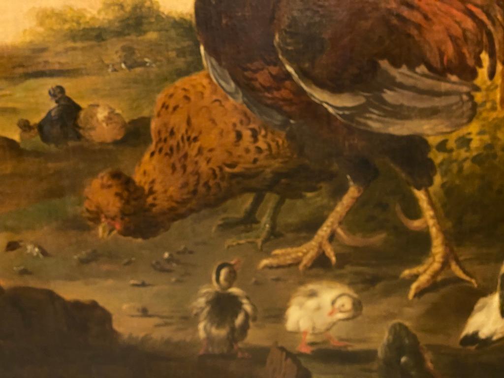 Large Still Life with Birds after Hondecoeter In Good Condition For Sale In Essex, MA