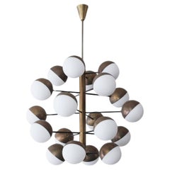 Large Stilnovo Chandelier Model 1126