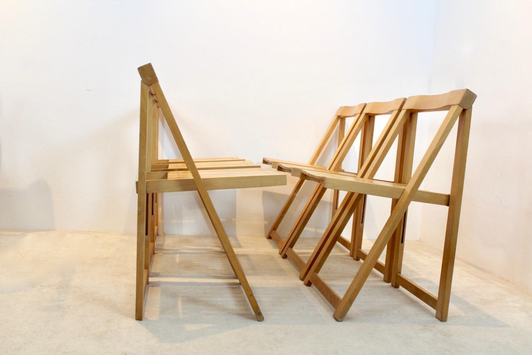 Large Stock of Aldo Jacober Folding Chairs for Alberto Bazzani 2