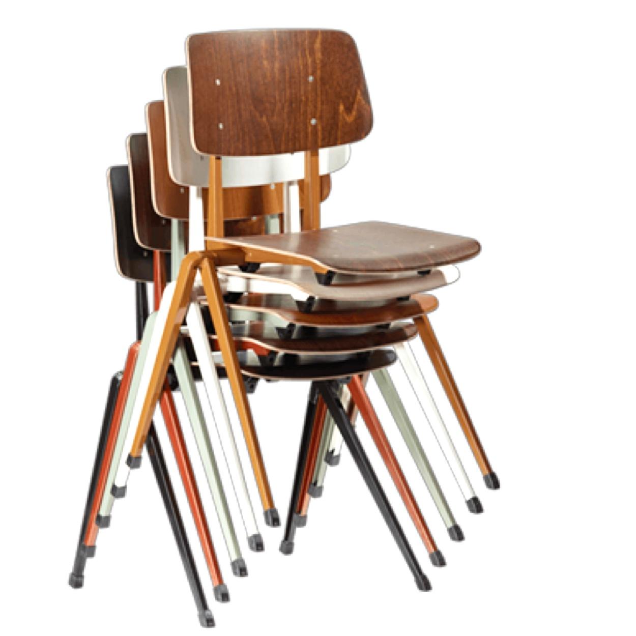 Mid-Century Modern Grand stock de chaises de salle à manger industrielles Galvanitas S17 empilables en vente