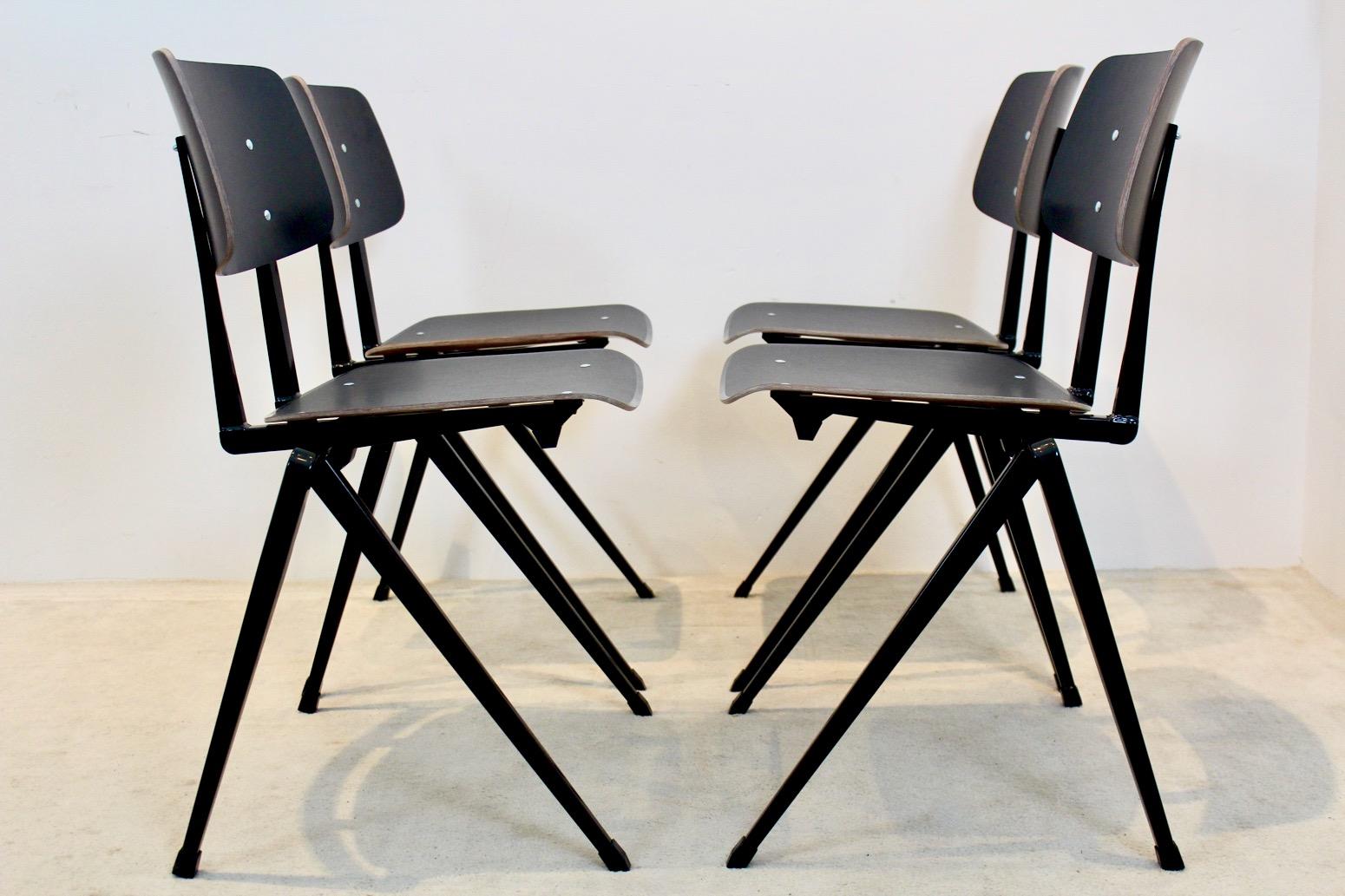 Highly wanted and in multiple colors and quantities, with bespoke service available: the Industrial S17 stacking chairs by Galvanitas. These Sculptural chairs are made for optimal comfort and heavy duty; the Carbonwood seating parts are made of a