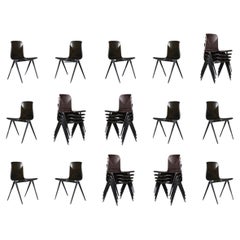 Retro Large Stock Stackable Pagholz Galvanitas S22 Compas Dining room Chairs, 1960s