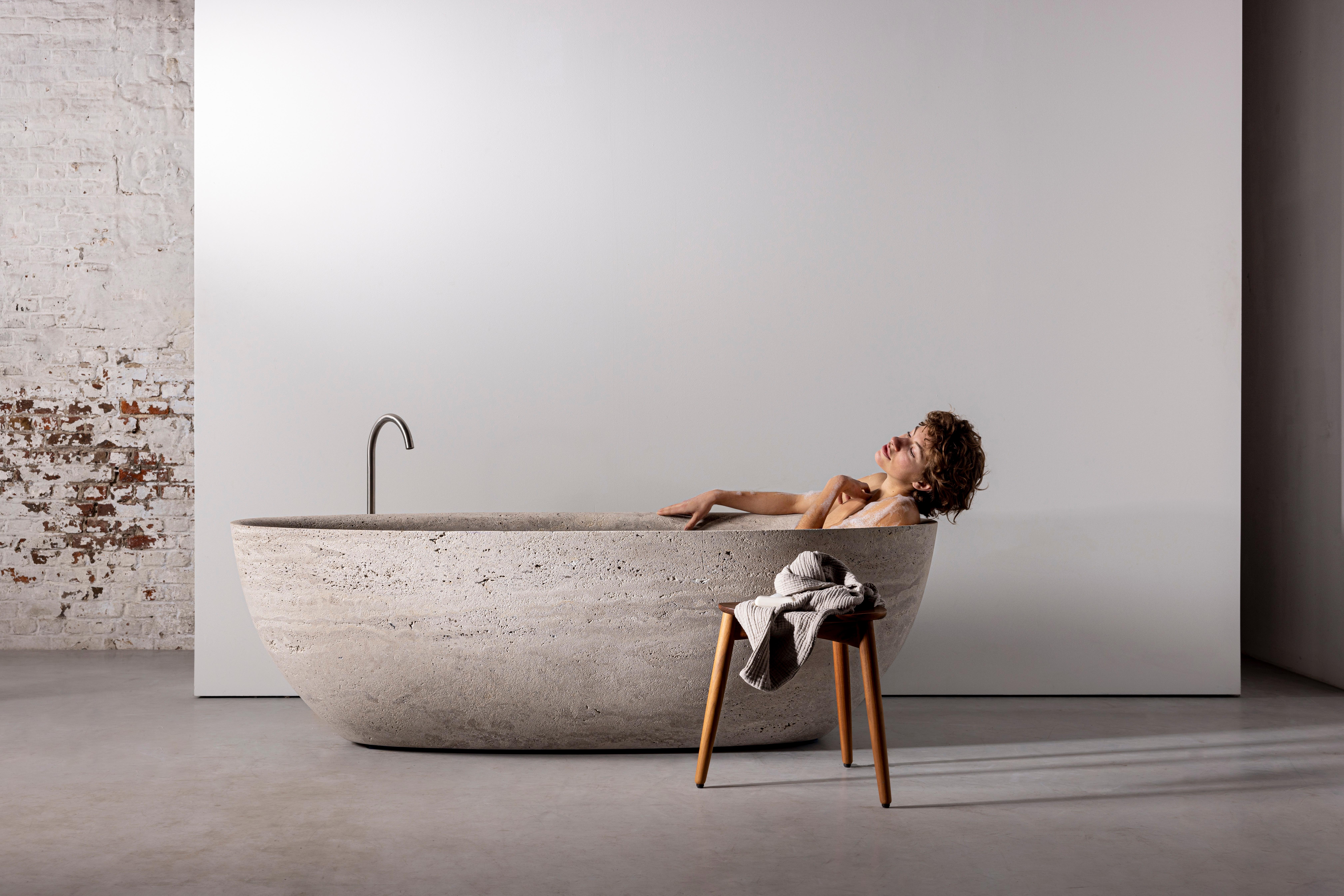 Belgian Large Stone Bathtub by Studio Loho