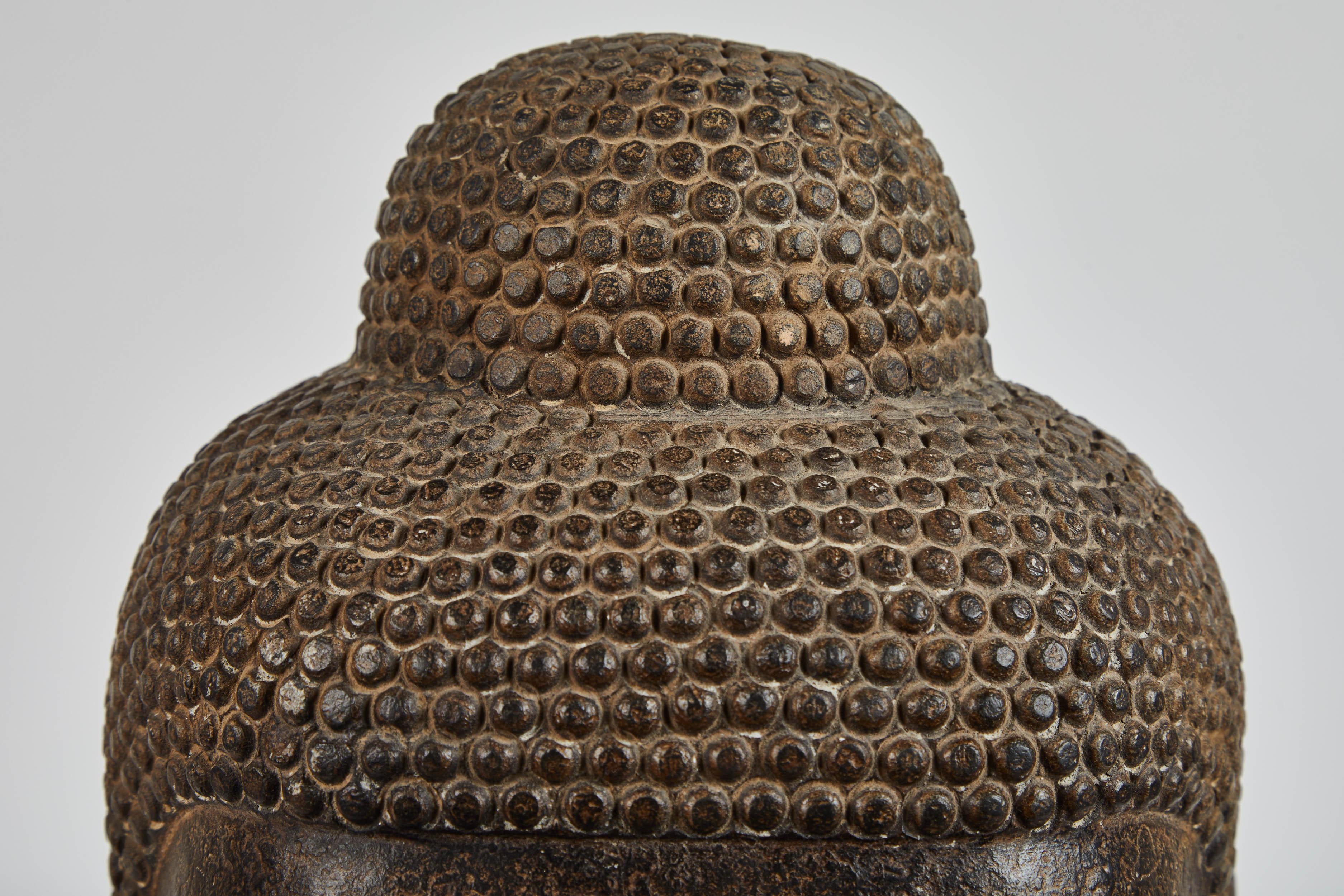 Chinese Large Stone Carved Buddha Head