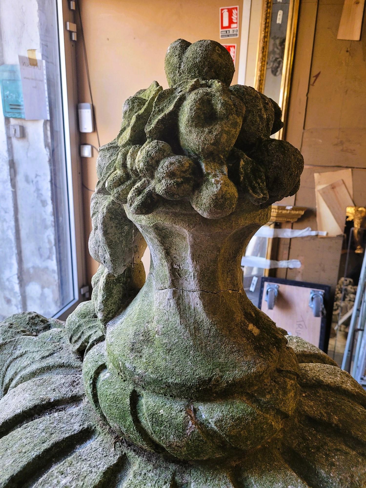 Large Stone Garden Vase, Early 20th Century For Sale 7