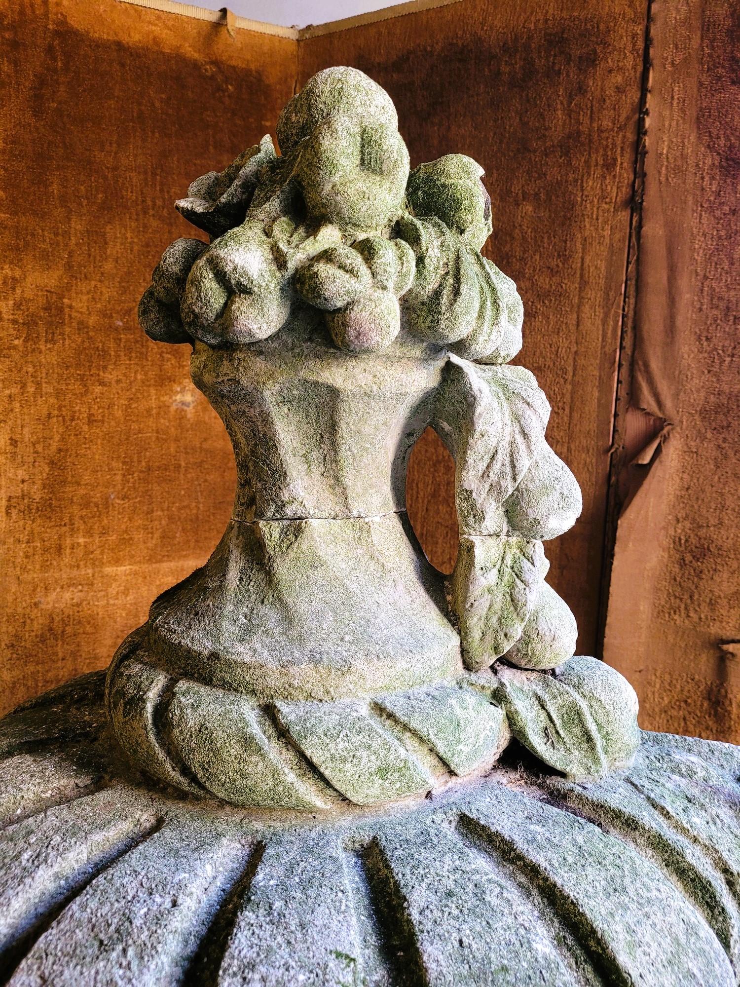 Large Stone Garden Vase, Early 20th Century For Sale 1