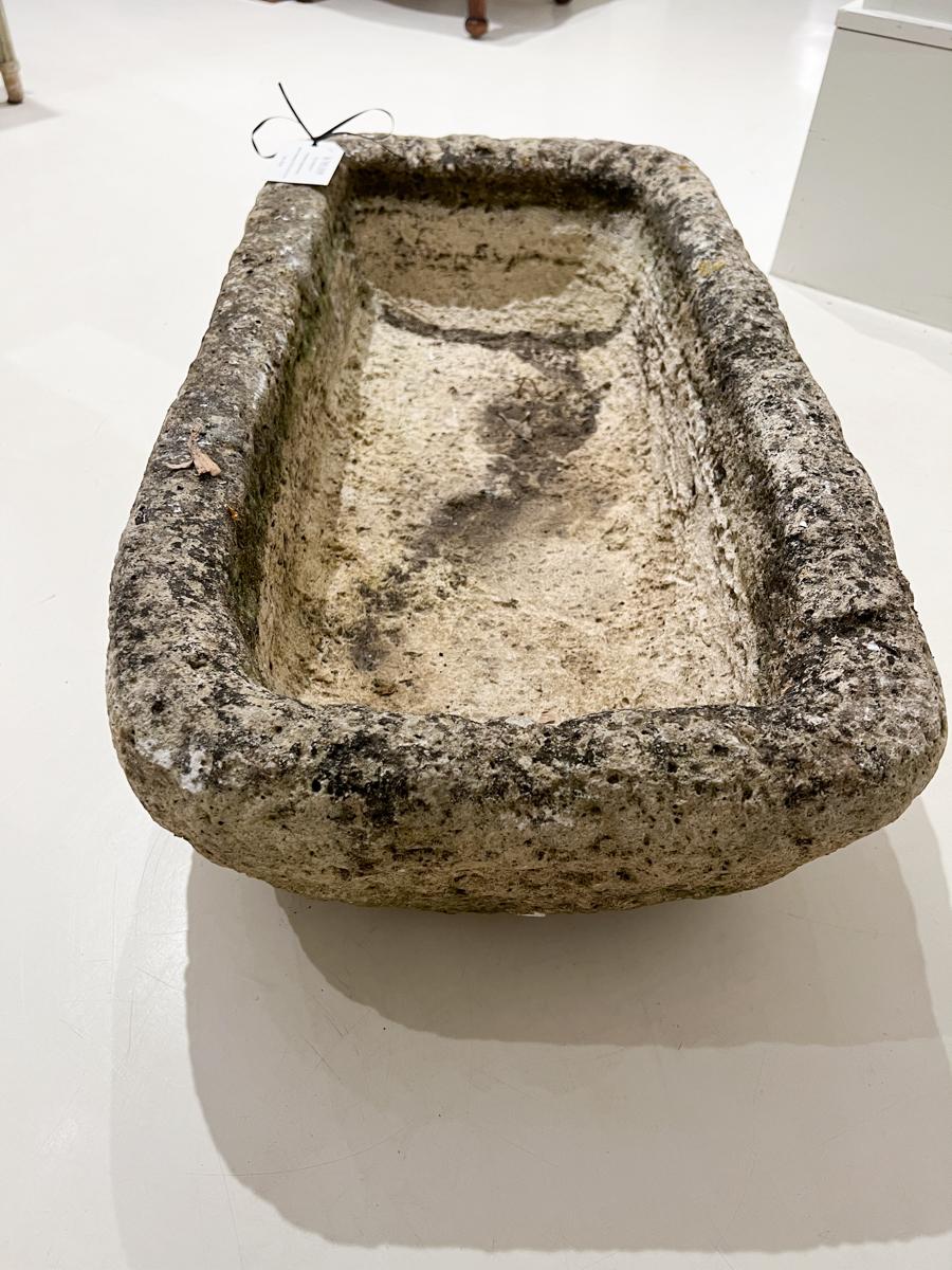 French Large Stone Sink with Stand For Sale