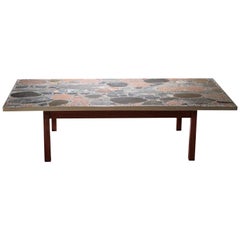 Large Stones and Brass Coffee Table by Torbjörn Afdal, 1960s