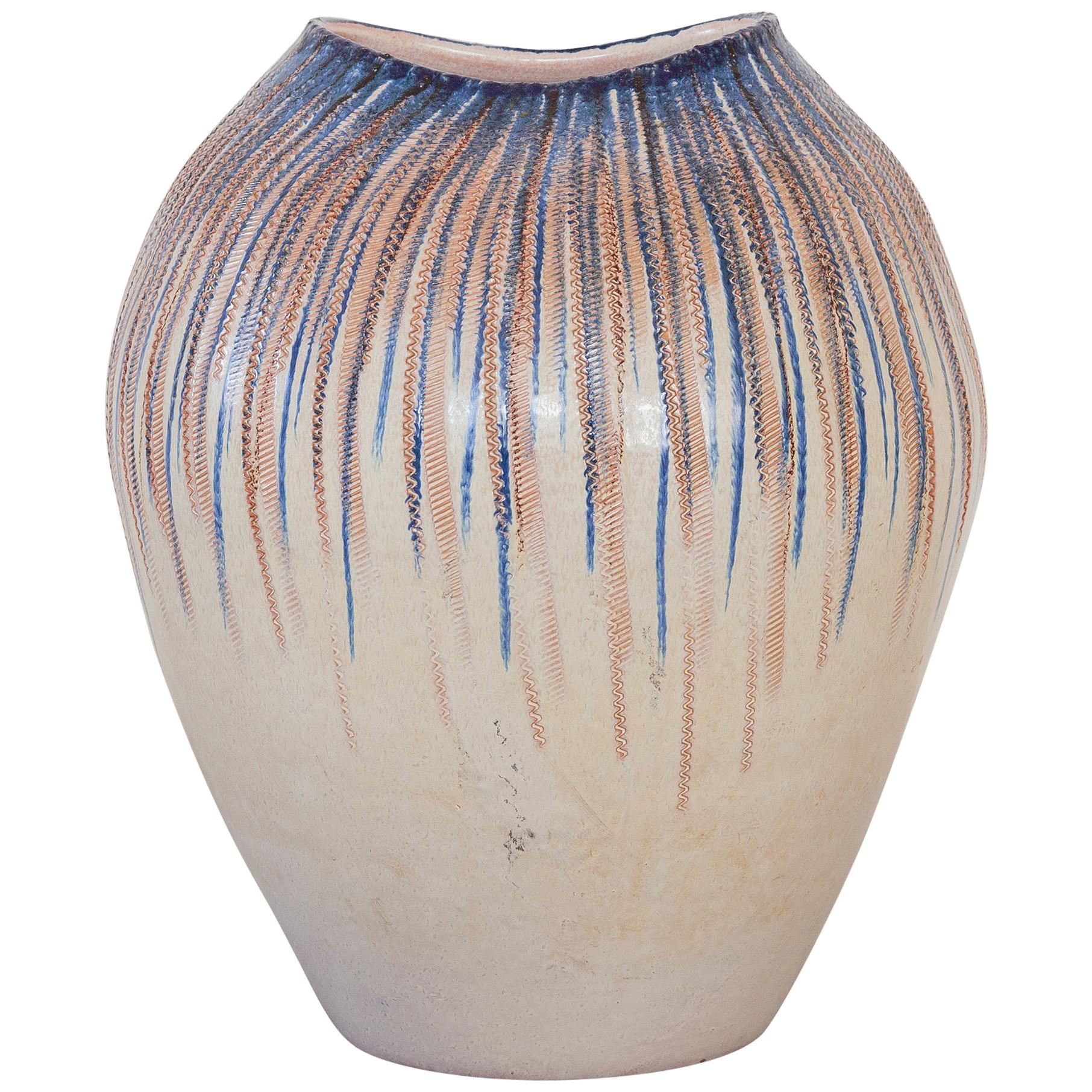 Large Stoneware Art Pottery Vase, Germany, 1960s