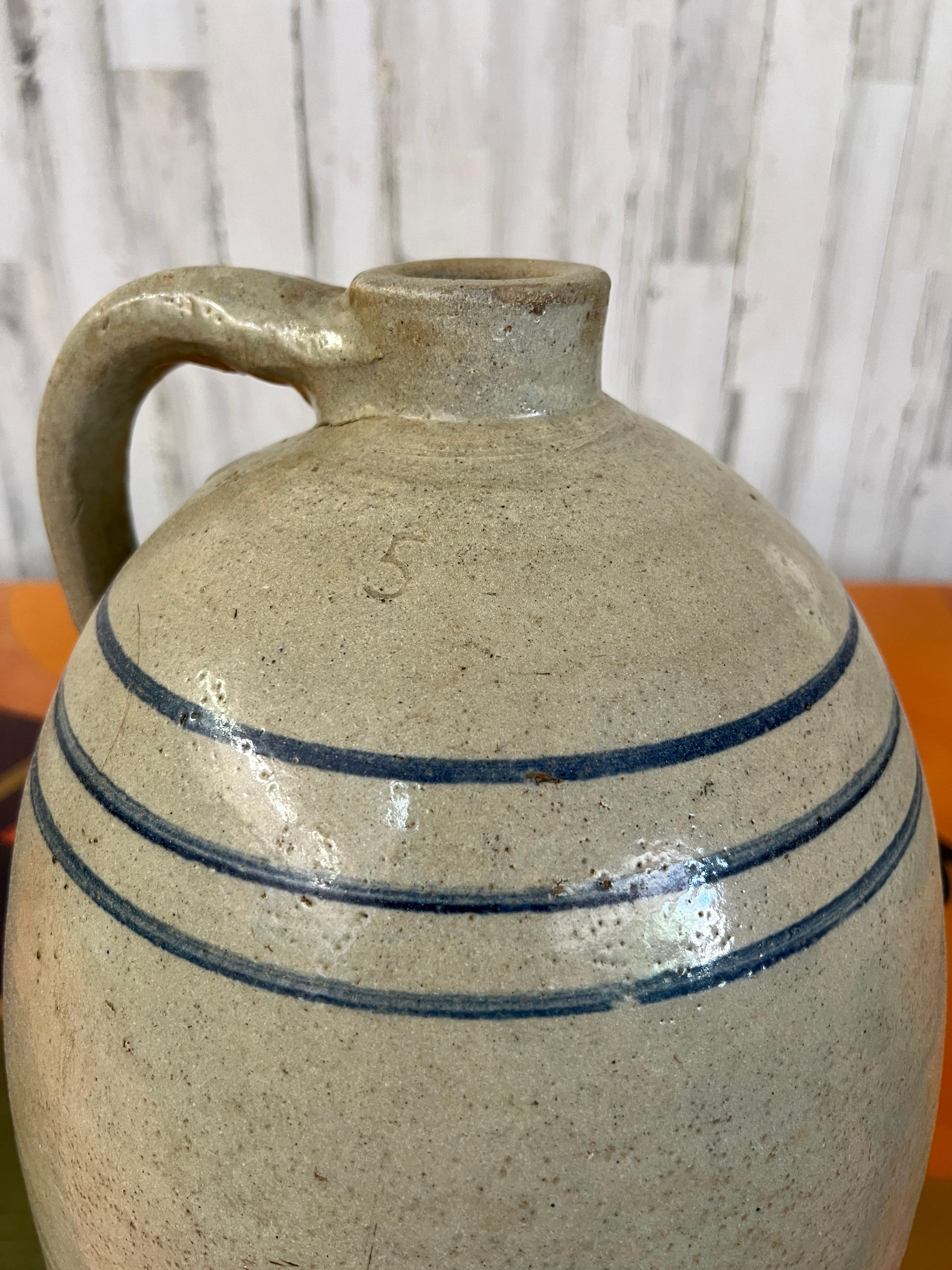 Country Large Stoneware Bee Hive Shaped Jug For Sale