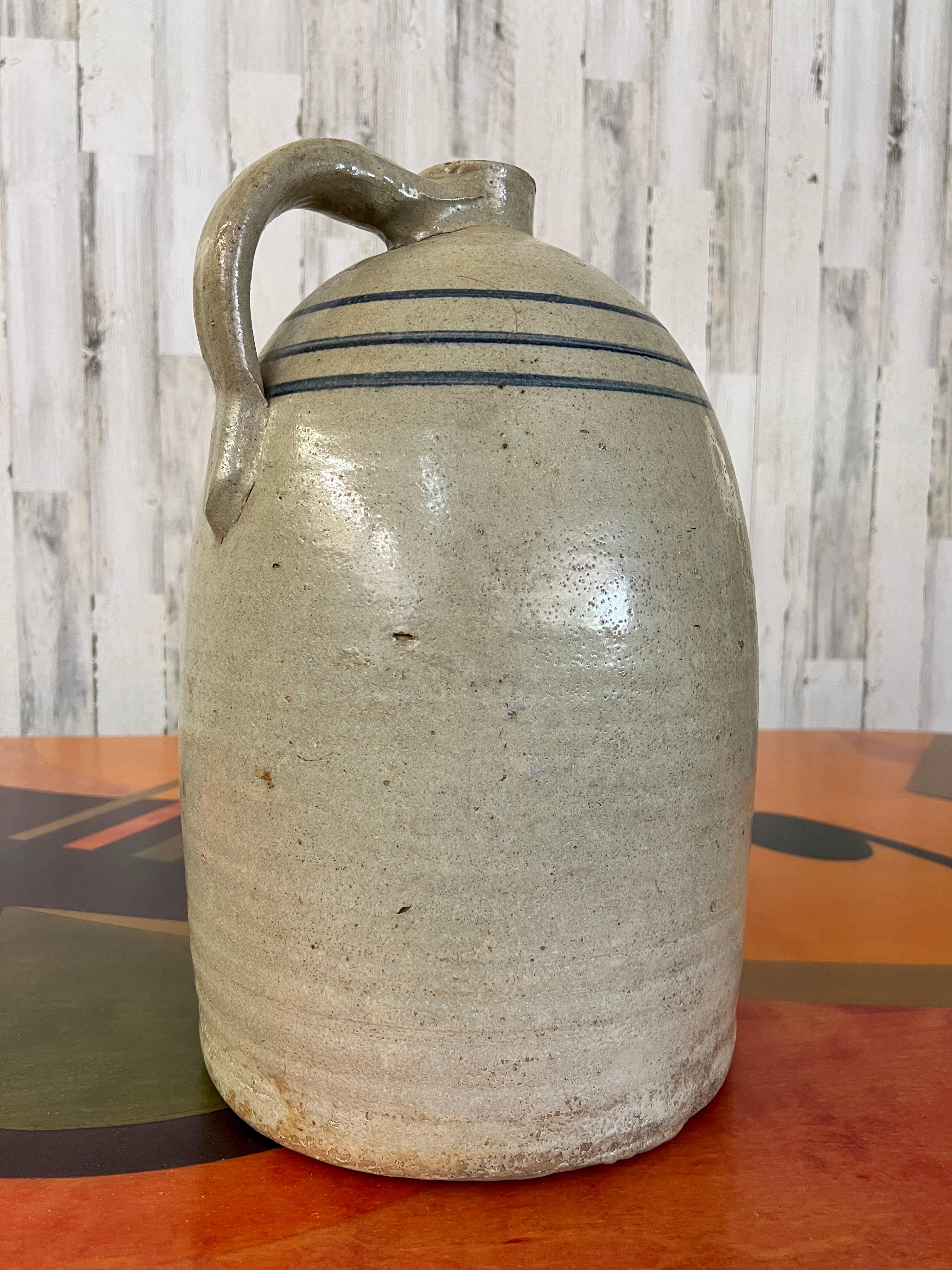 Large Stoneware Bee Hive Shaped Jug In Good Condition For Sale In Denton, TX