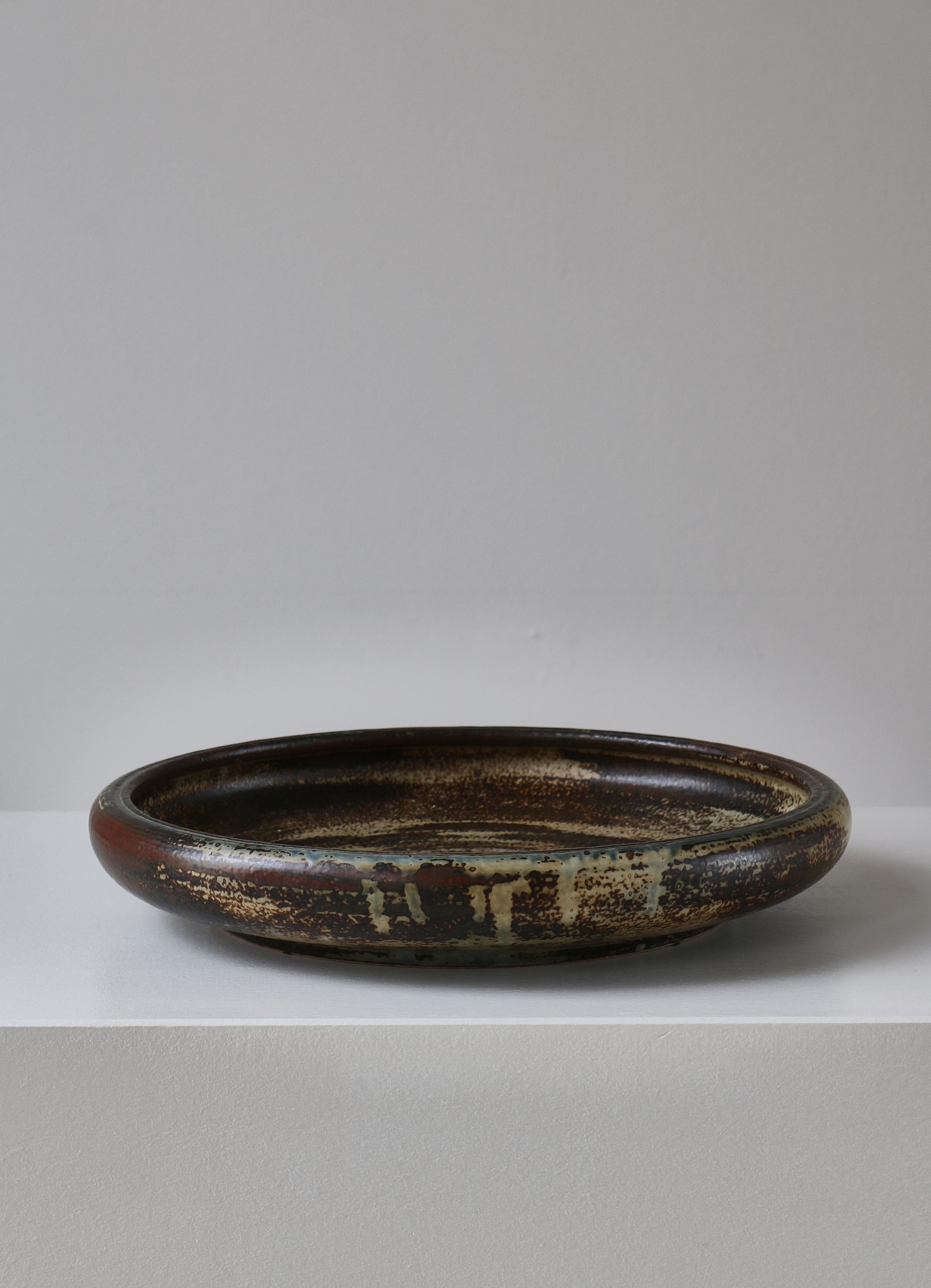 Large Stoneware Bowl in Sung Glazing by Carl Halier, Royal Copenhagen, 1960s For Sale 1