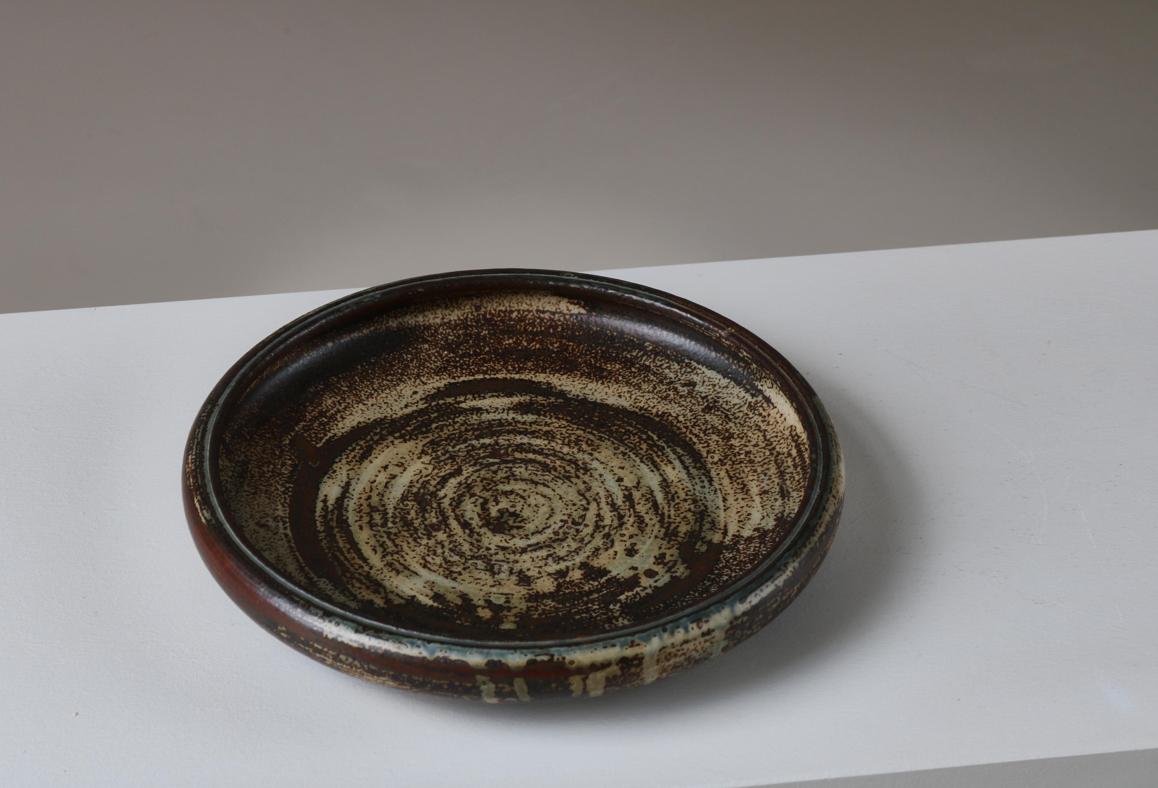 Large Stoneware Bowl in Sung Glazing by Carl Halier, Royal Copenhagen, 1960s For Sale 3