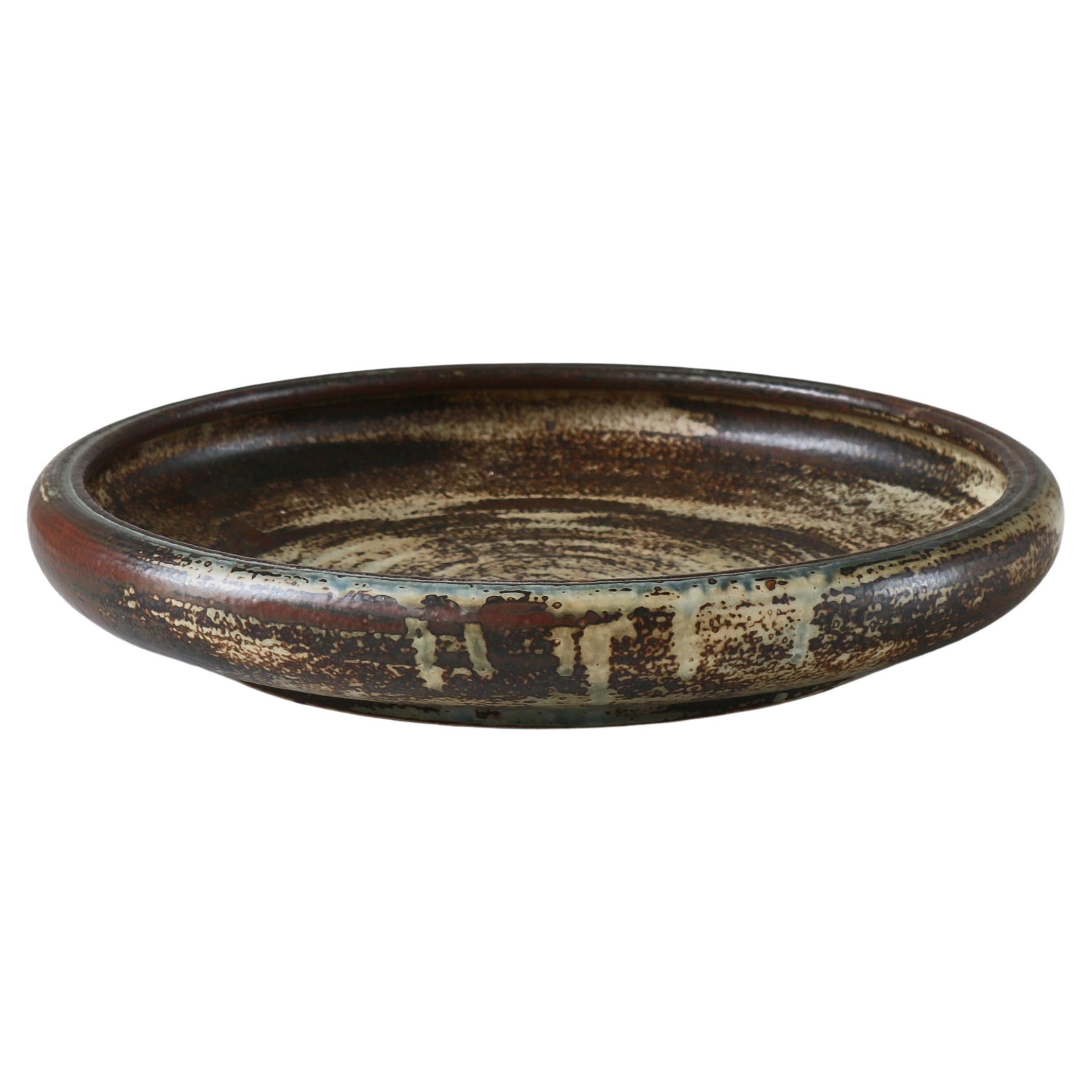 Large Stoneware Bowl in Sung Glazing by Carl Halier, Royal Copenhagen, 1960s For Sale