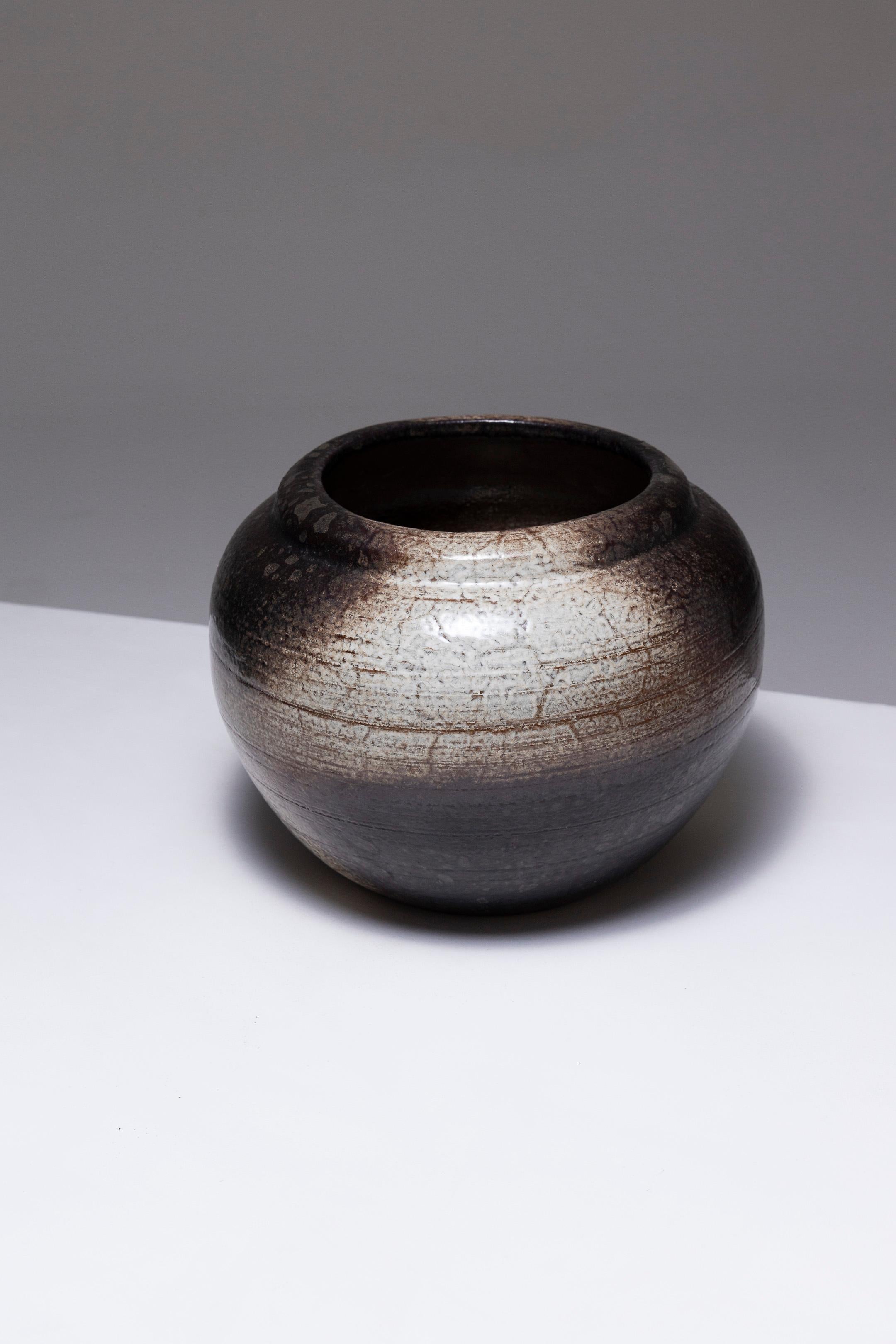 Mid-Century Modern Grand cache-pot en grès, 1950