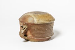 Grande gourde en céramique de grès du début du 19ème siècle de Saint-Amand Puisaye