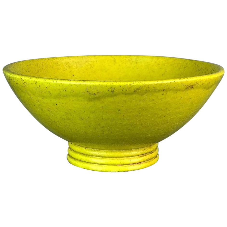 Large Stoneware Coupe Bowl by French Potter Edmond Lachenal ca. 1920
s