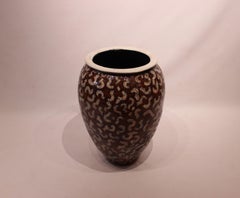 Gran jarrón de suelo de gres del artista danés Per Weiss de los años 80