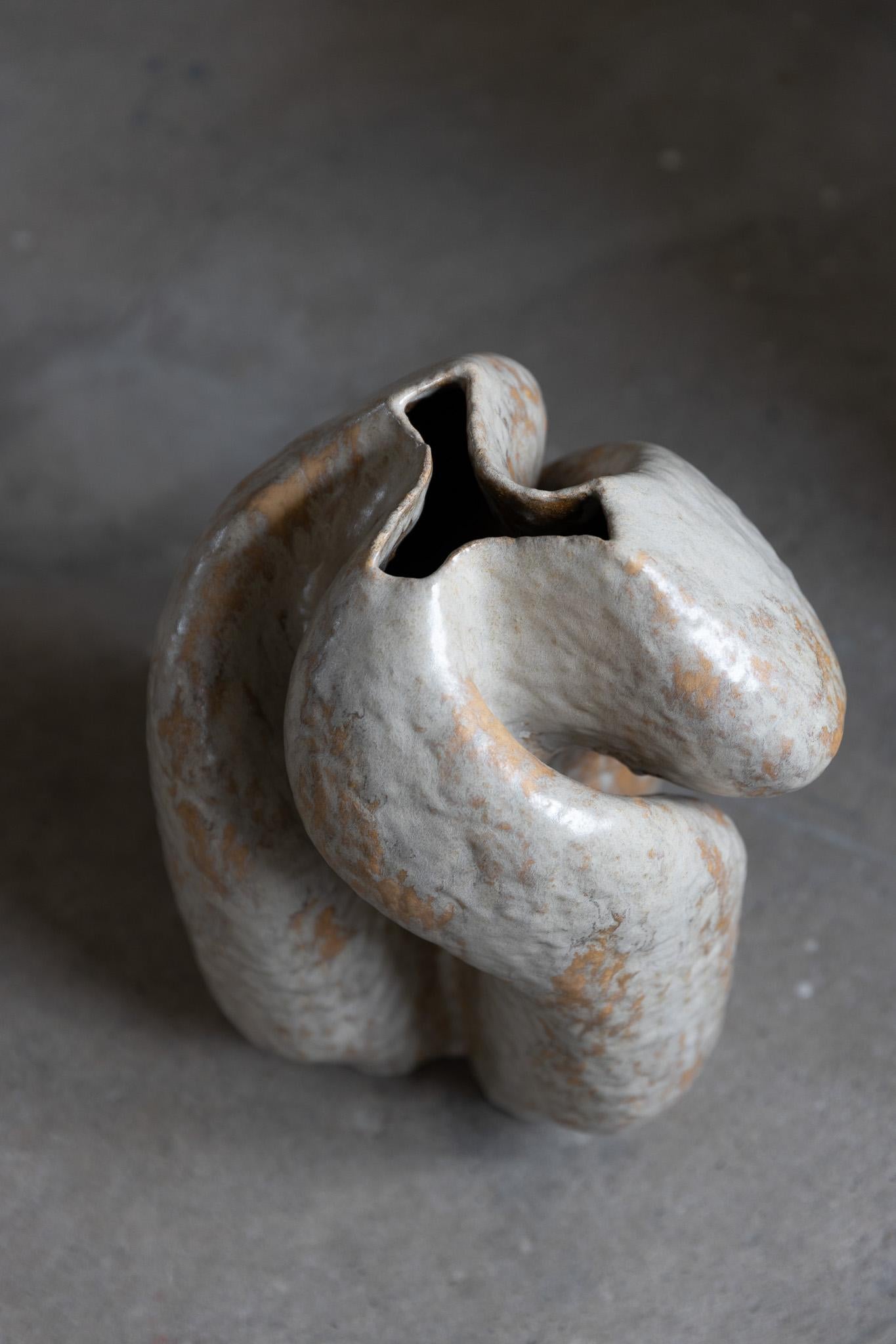 Large Stoneware Floor Vase in Ceramic by Danish Artist Ole Victor, 2022 In Excellent Condition For Sale In Odense, DK