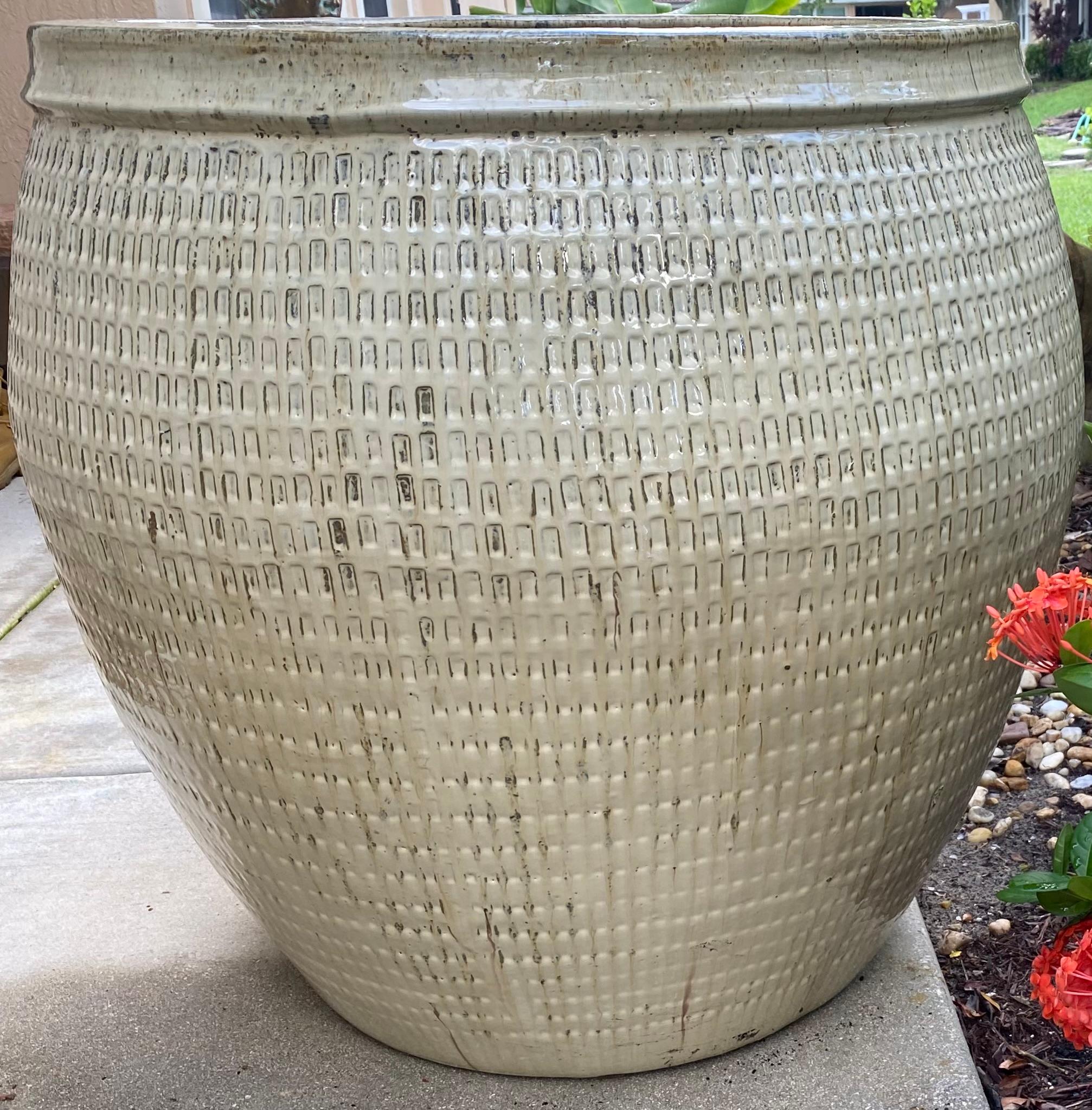 Grès Grande jardinière / base de table en grès en vente
