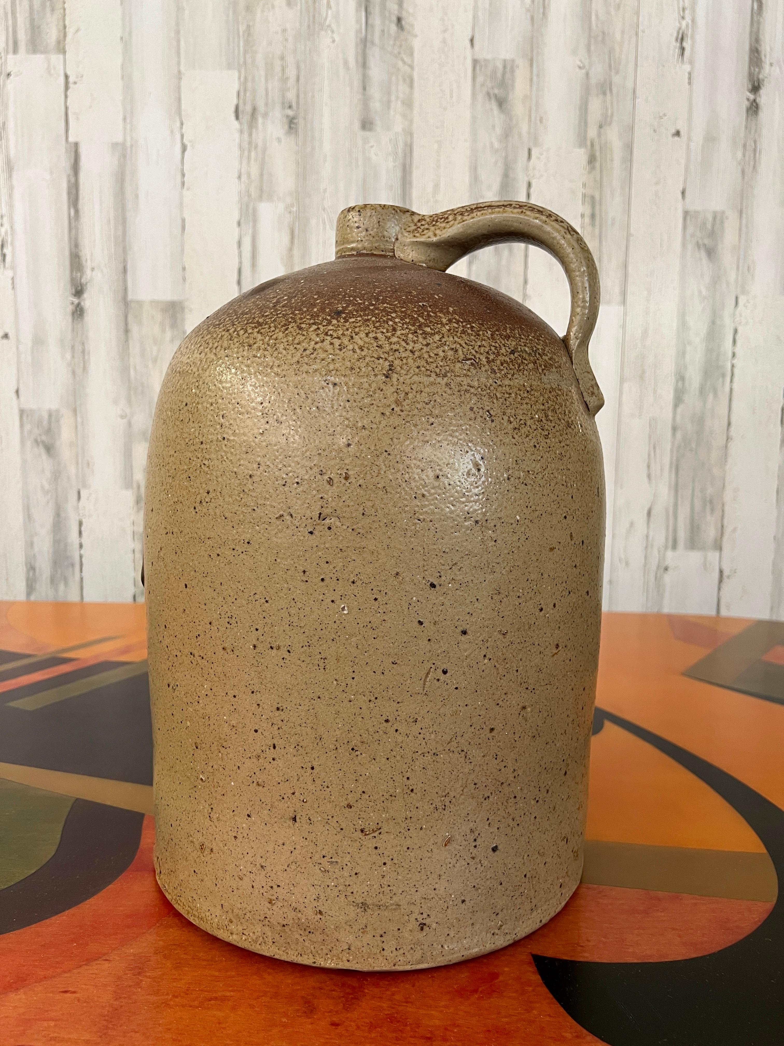Hand-Crafted Large Stoneware Jug For Sale