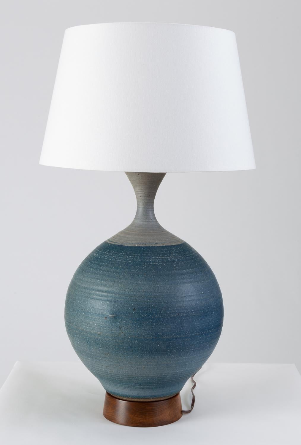 Mid-Century Modern Large Stoneware Lamp by Bob Kinzie for Affiliated Craftsmen