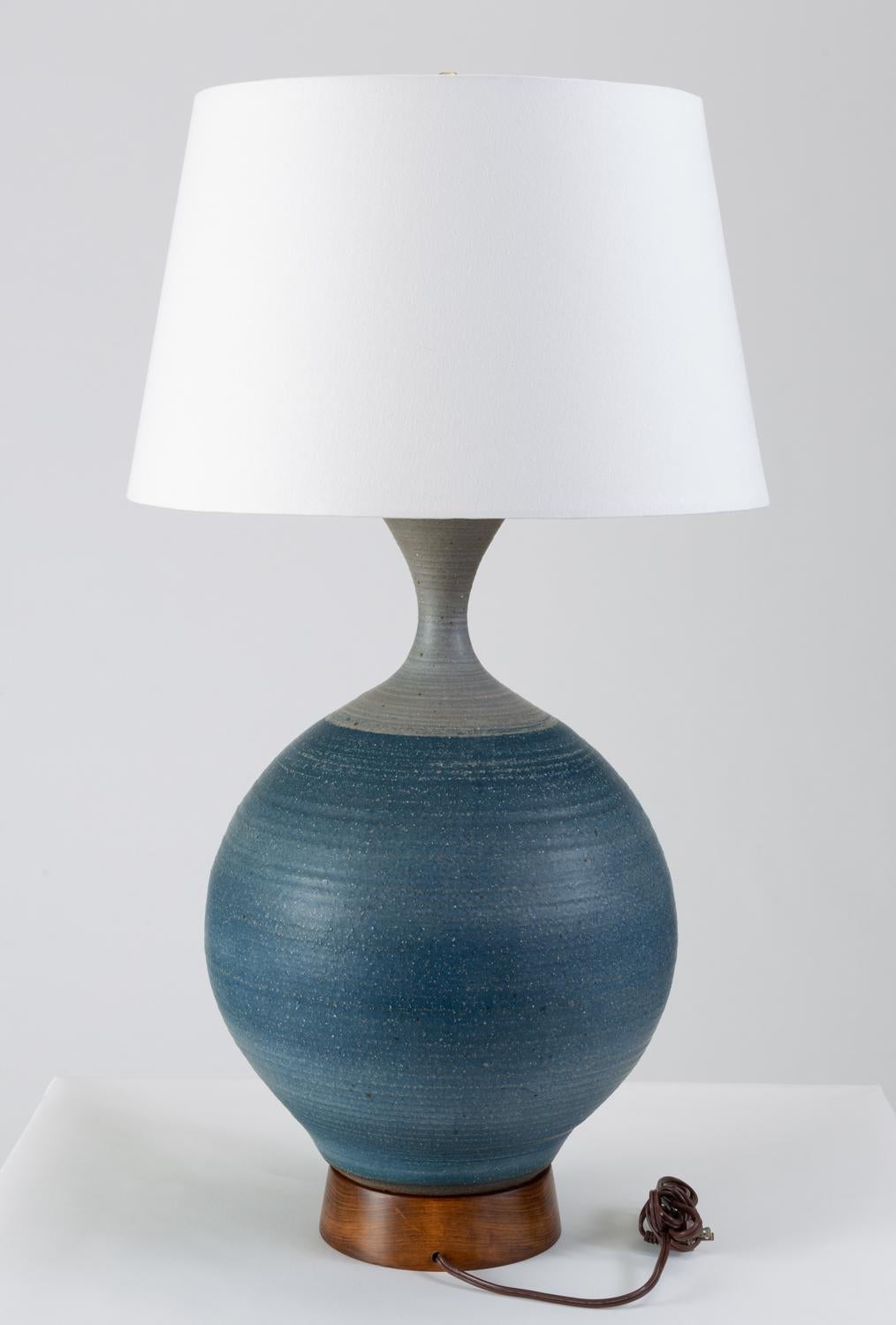 American Large Stoneware Lamp by Bob Kinzie for Affiliated Craftsmen