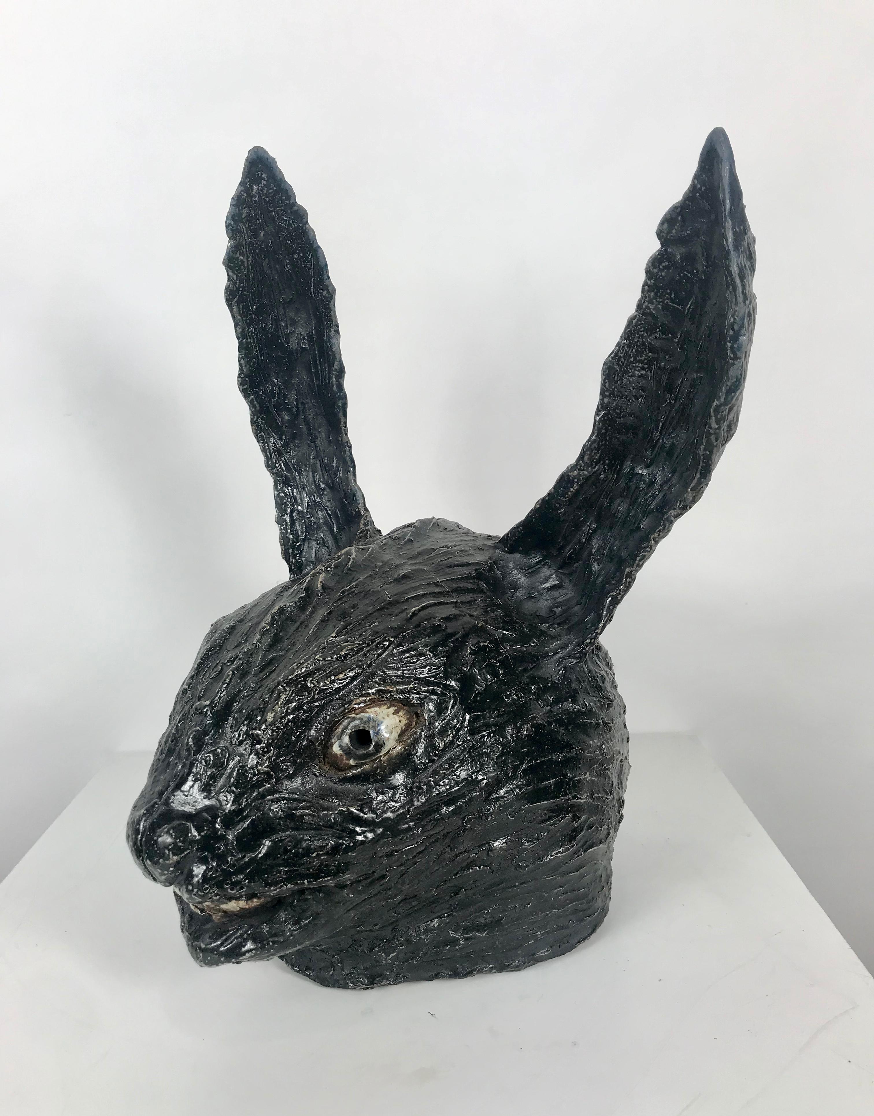 Large Stoneware Pottery handcrafted Sculpture 'Rabbit