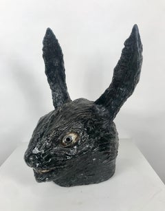 Large Stoneware Pottery Hand Crafted Sculpture 'Rabbit" by Richard Burkett