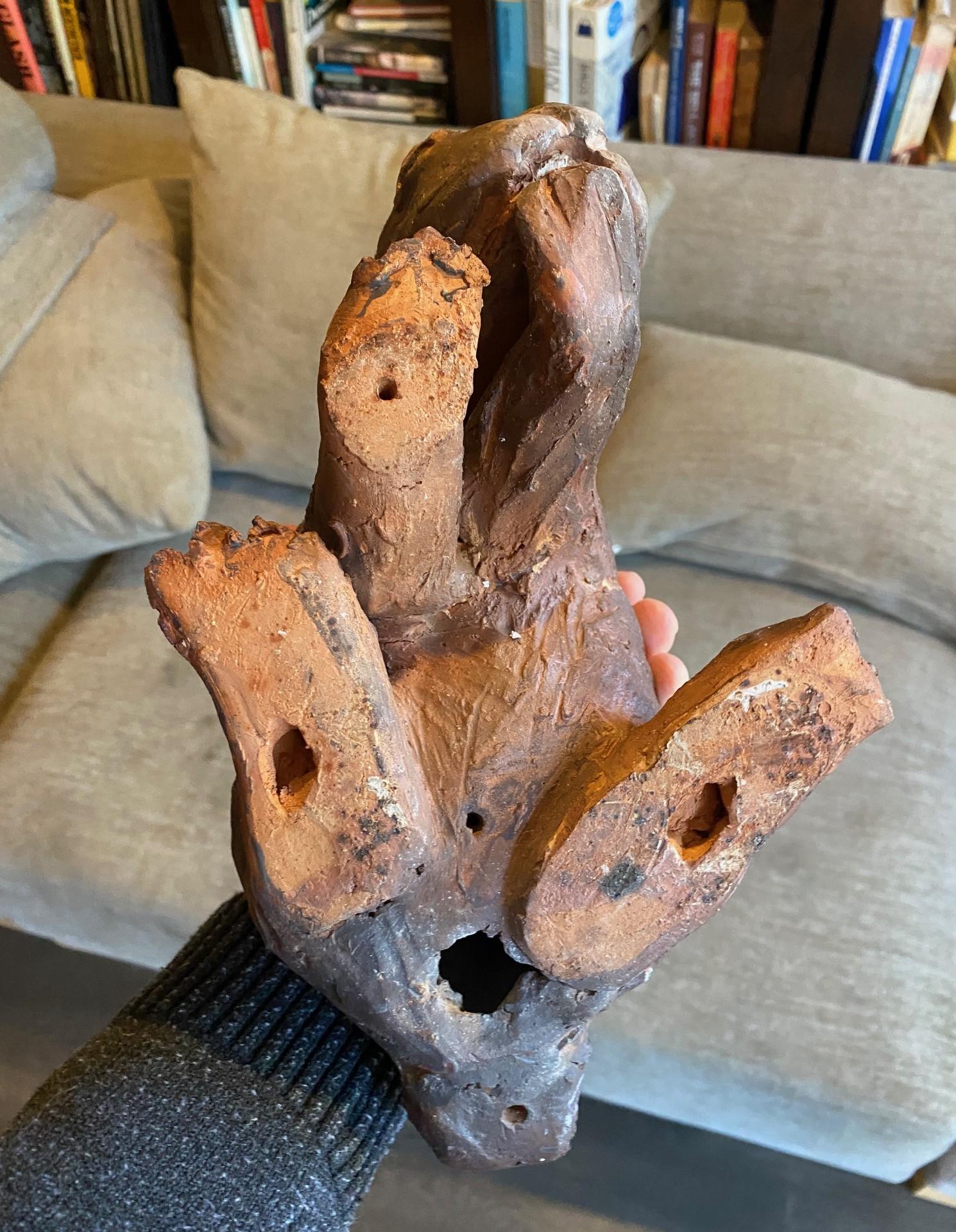 Large Stoneware Pottery Rabbit Bunny Animal Sculpture in vendita 9