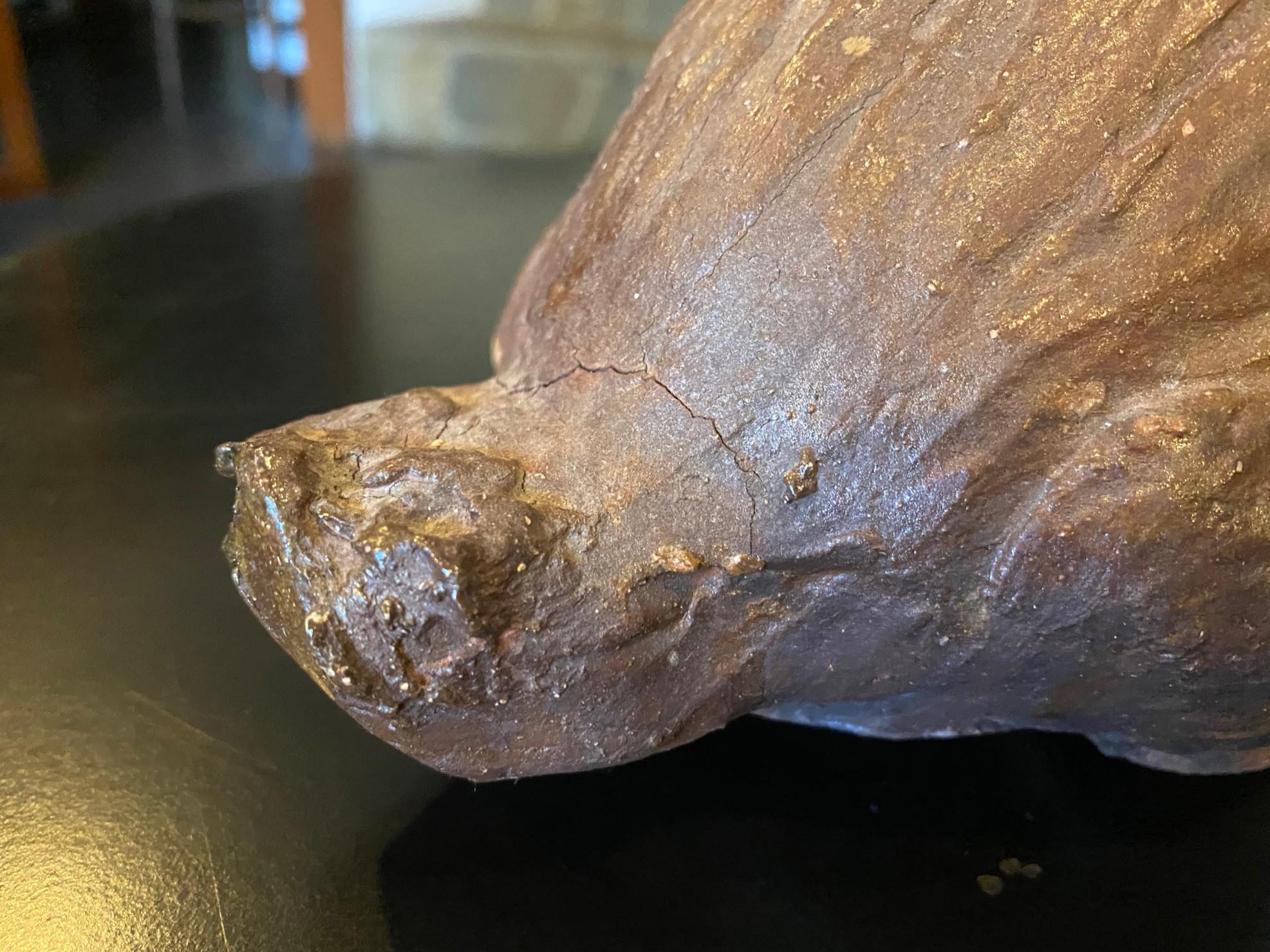 Large Stoneware Pottery Rabbit Bunny Animal Sculpture in vendita 1