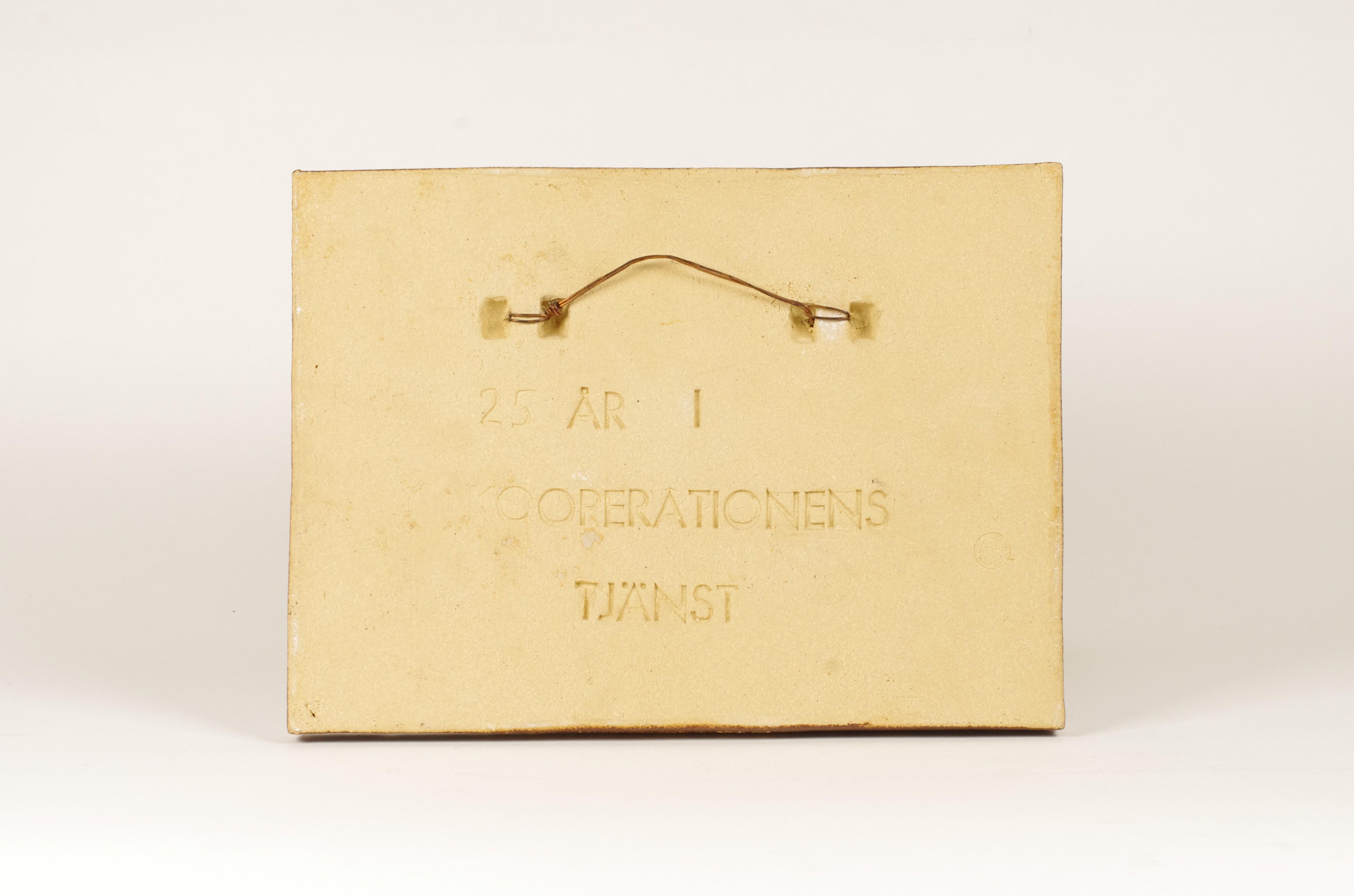 Grand carreau en relief en grès par Stig Lindberg pour Gustavsberg, Suède, années 1960 en vente 2