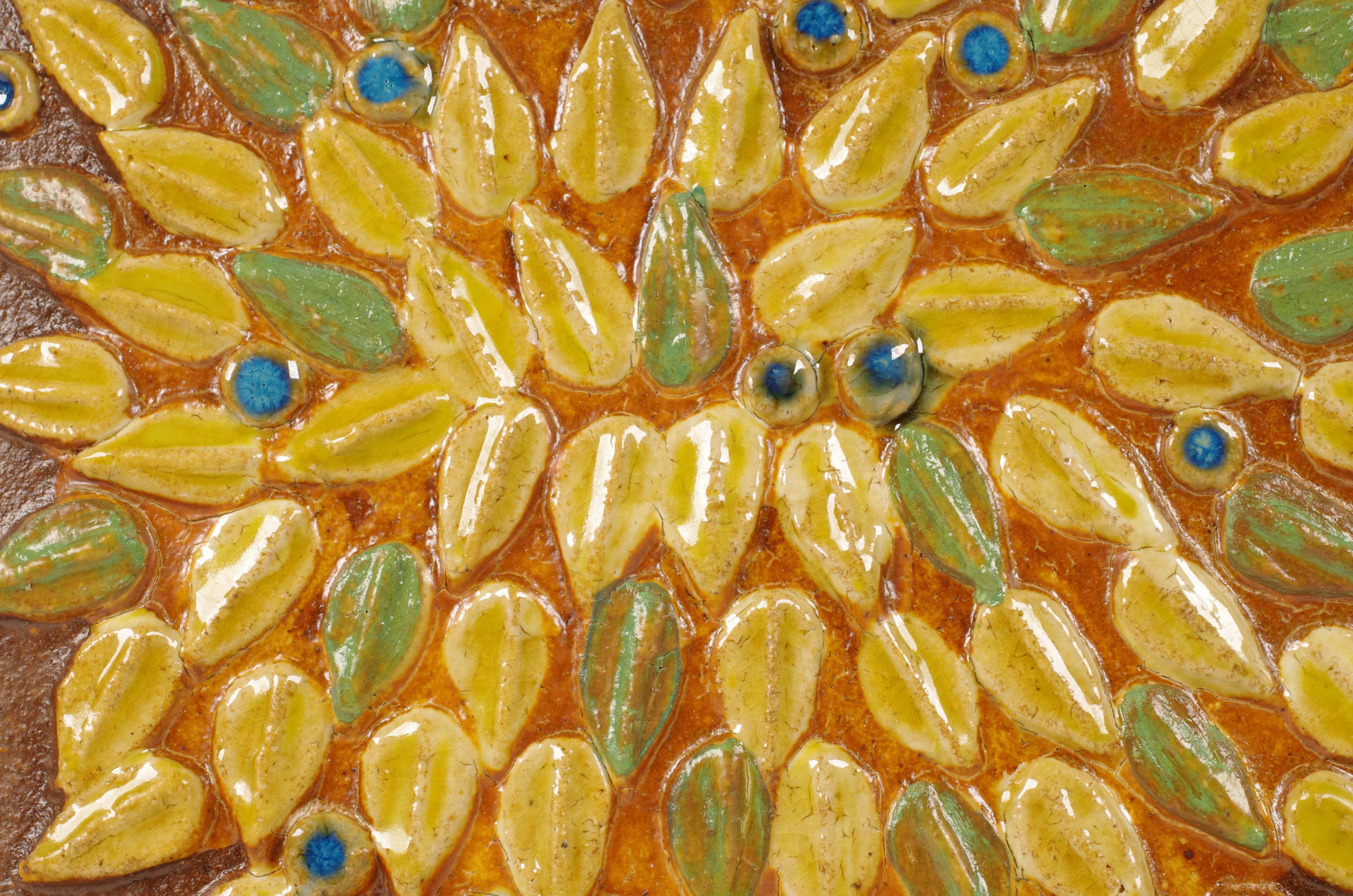 Céramique Grand carreau en relief en grès par Stig Lindberg pour Gustavsberg, Suède, années 1960 en vente