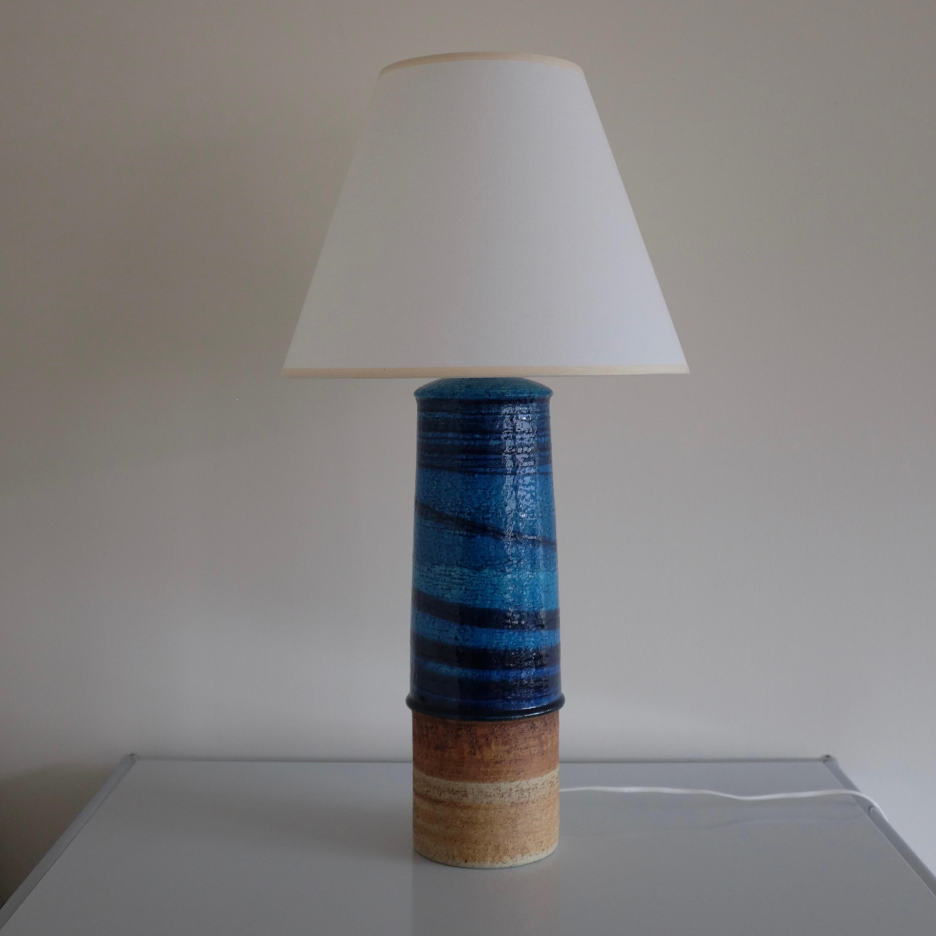 Mid-20th Century Large Stoneware Table lamp by Inger Persson For Sale
