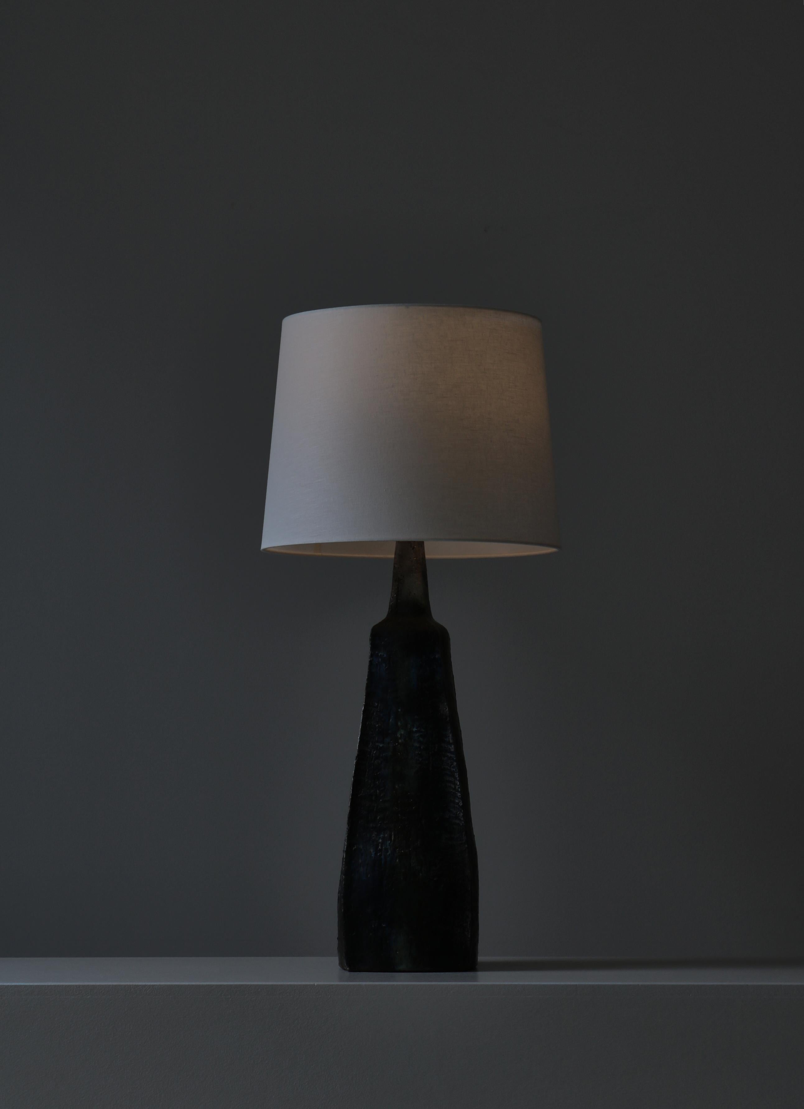 Large Stoneware Table Lamp Handmade by 