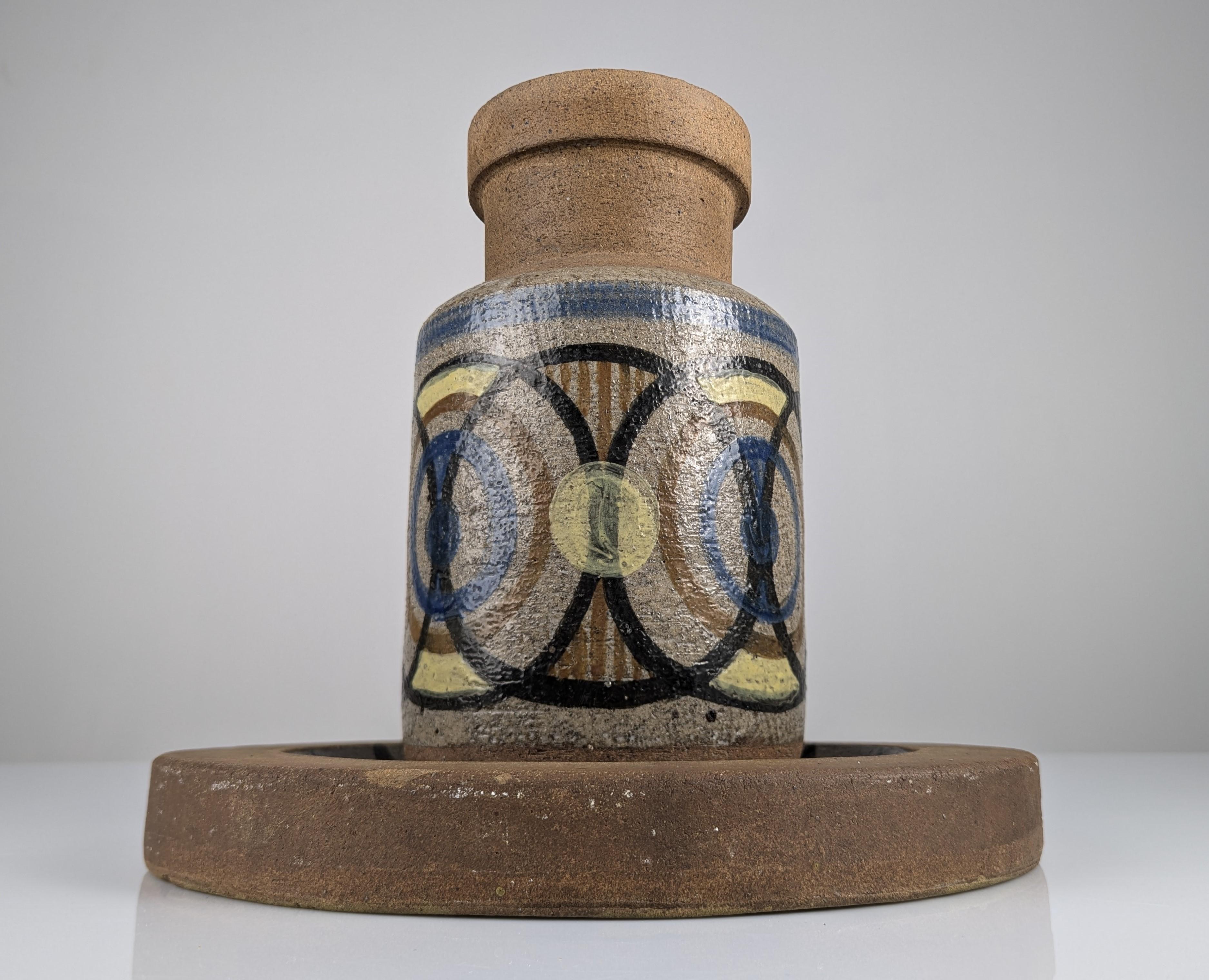 Grand vase et assiette d'Antonio Salvador Orodea ASO Valdemorillo, années 1960 Bon état - En vente à Benalmadena, ES