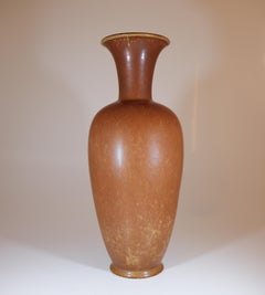 Large Stoneware Vase, Brown, Gunnar Nylund, Rörstrand, Scandinavian Modern