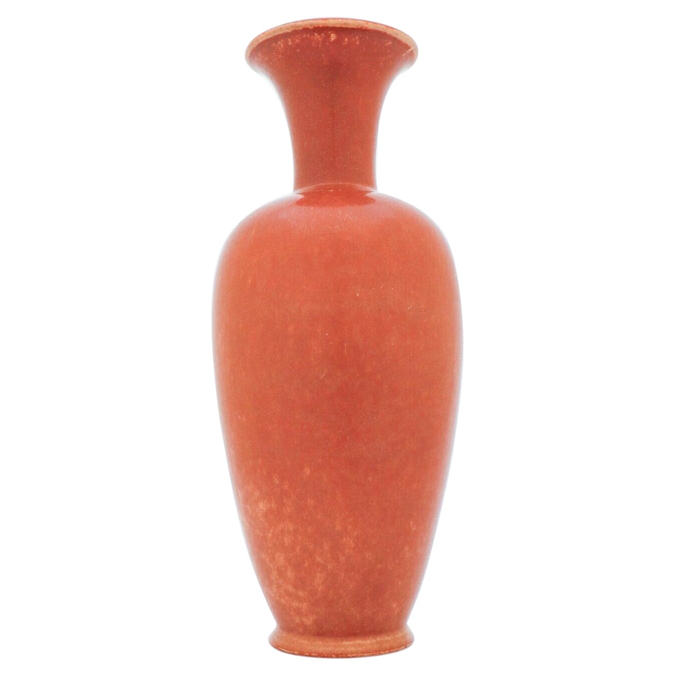 Grand vase en grès marron, Gunnar Nylund, Rrstrand, milieu du siècle dernier