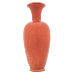 Jarrón grande de gres, marrón, Gunnar Nylund, Rörstrand, escandinavo moderno