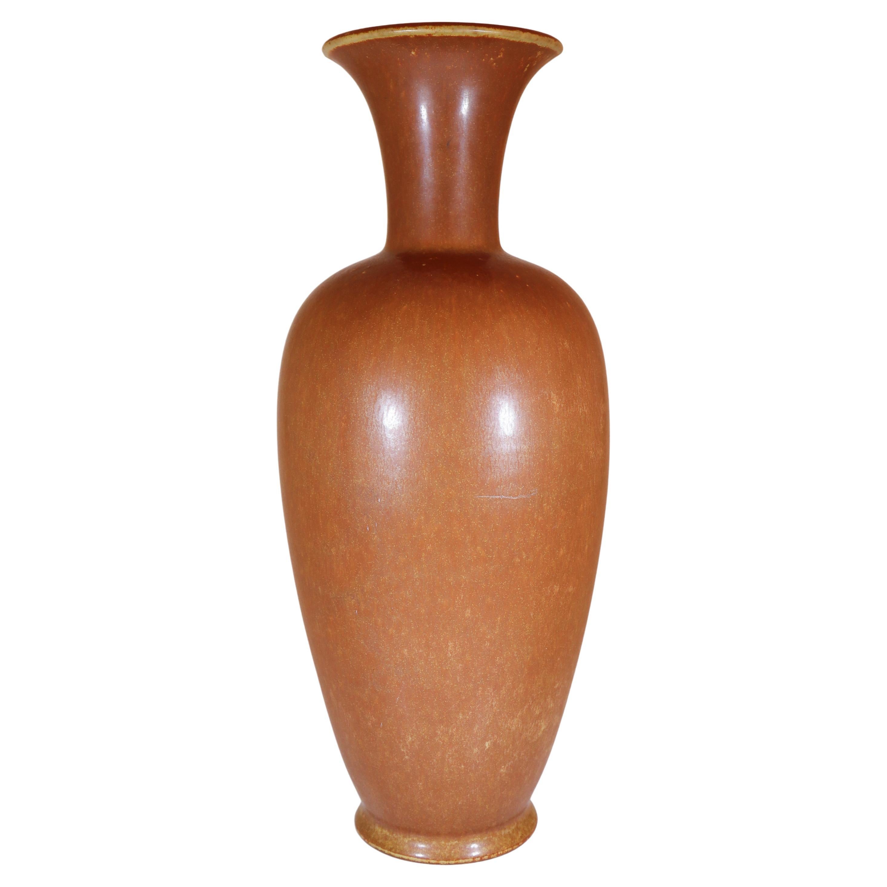 Jarrón grande de gres, marrón, Gunnar Nylund, Rörstrand, escandinavo moderno en venta
