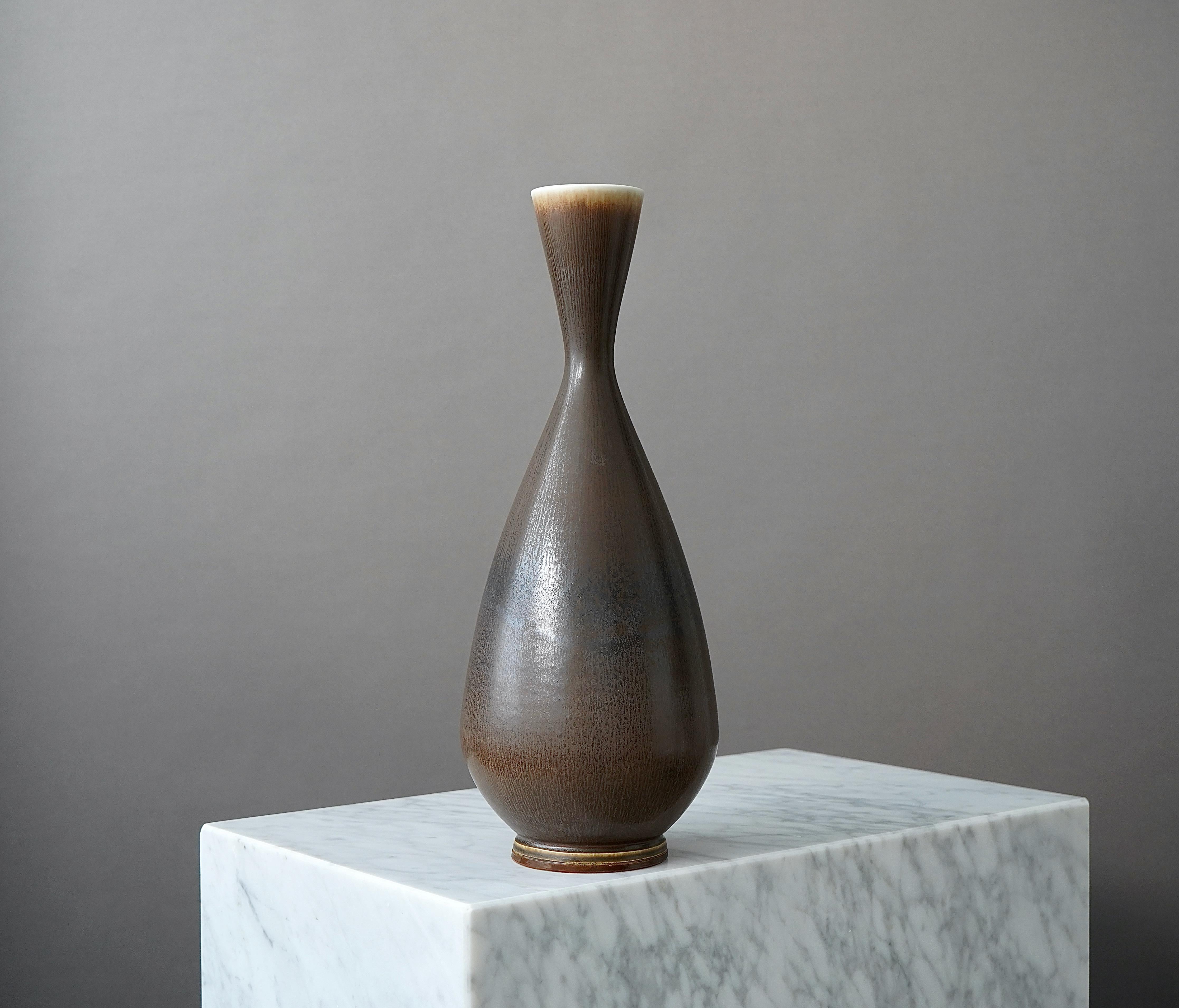 Large Stoneware Vase by Berndt Friberg for Gustavsberg Studio, Sweden, 1963 In Good Condition For Sale In Malmö, SE
