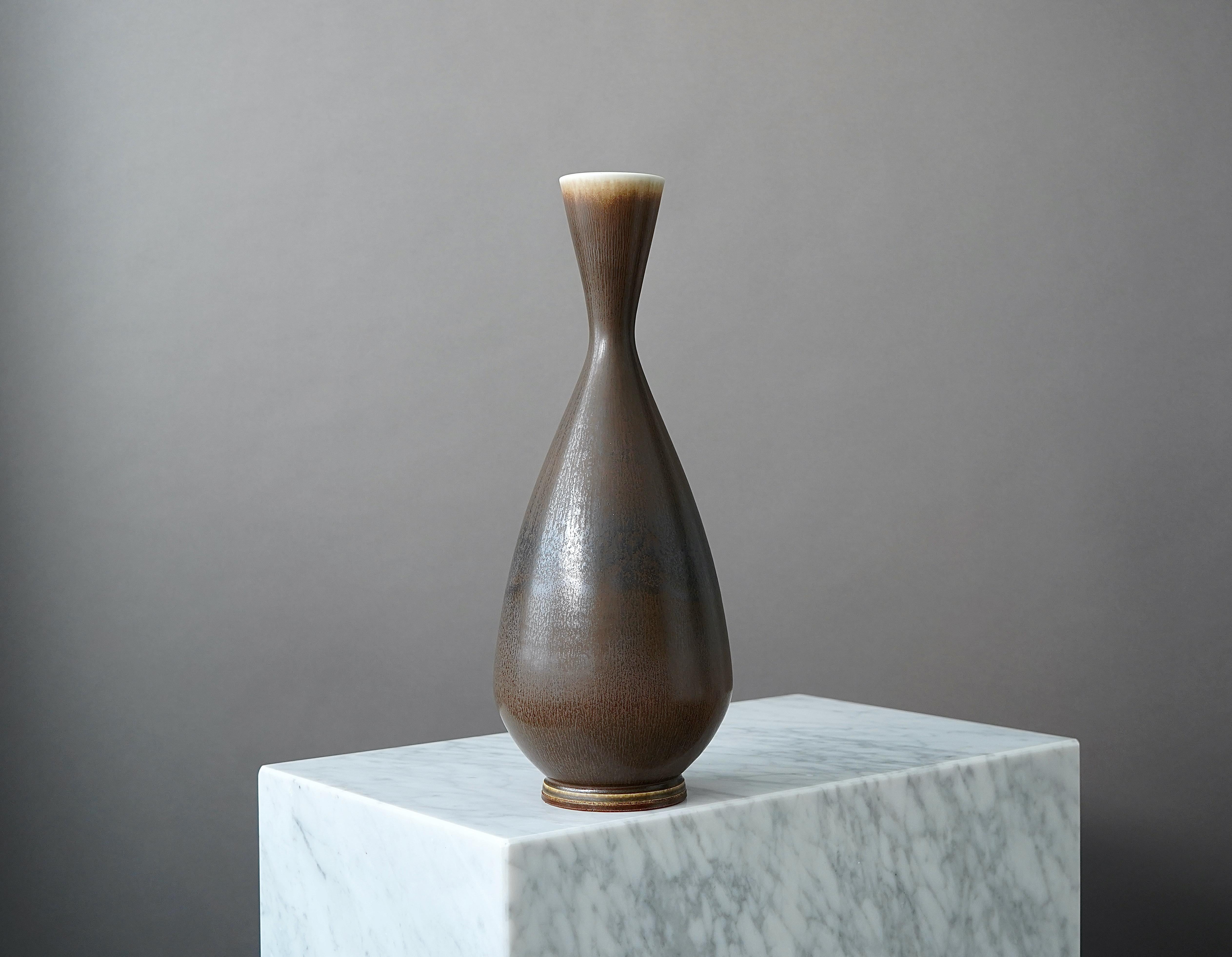 20th Century Large Stoneware Vase by Berndt Friberg for Gustavsberg Studio, Sweden, 1963 For Sale